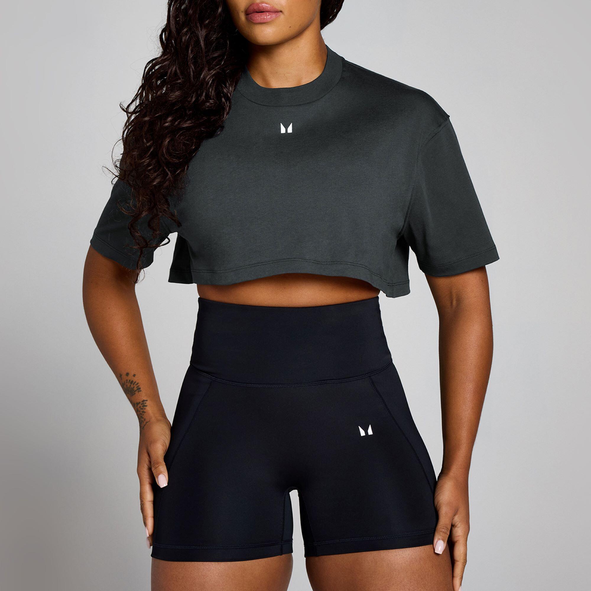 MYPROTEIN Women's Origin Super Crop Graphic T-Shirt - Washed Black