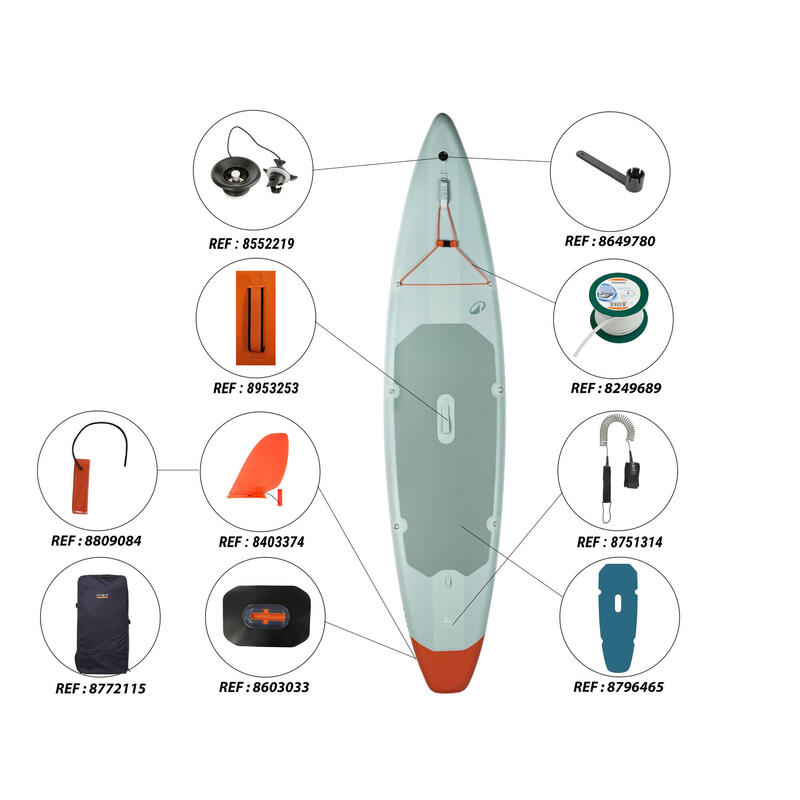 Şişme Stand Up Paddle - 12'6 - Yeşil - 500