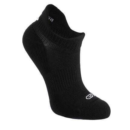 Lot X2 de chaussettes running confort Enfant -KIPRUN 500 INV noires et blanches