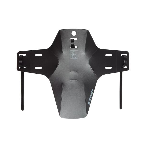 Short black front mudguard for a mountain bike