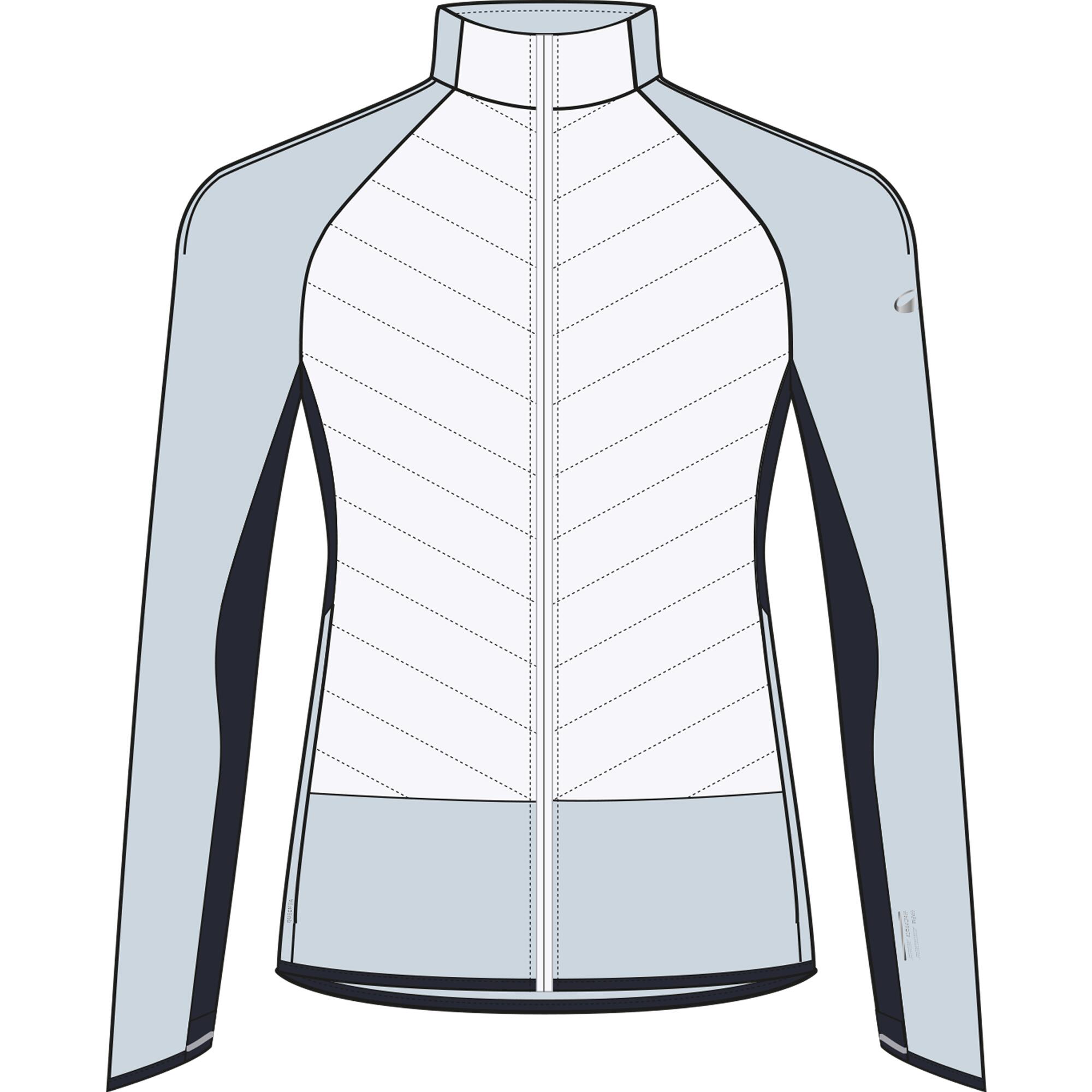 WEDZE Giacca sci di fondo donna 500 bianca e blu