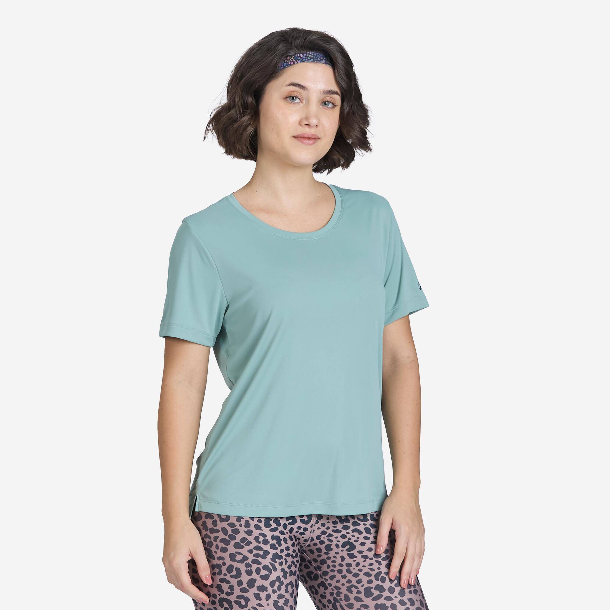 Women's Crew Neck Fitness T-Shirt 120 - Frozen Green