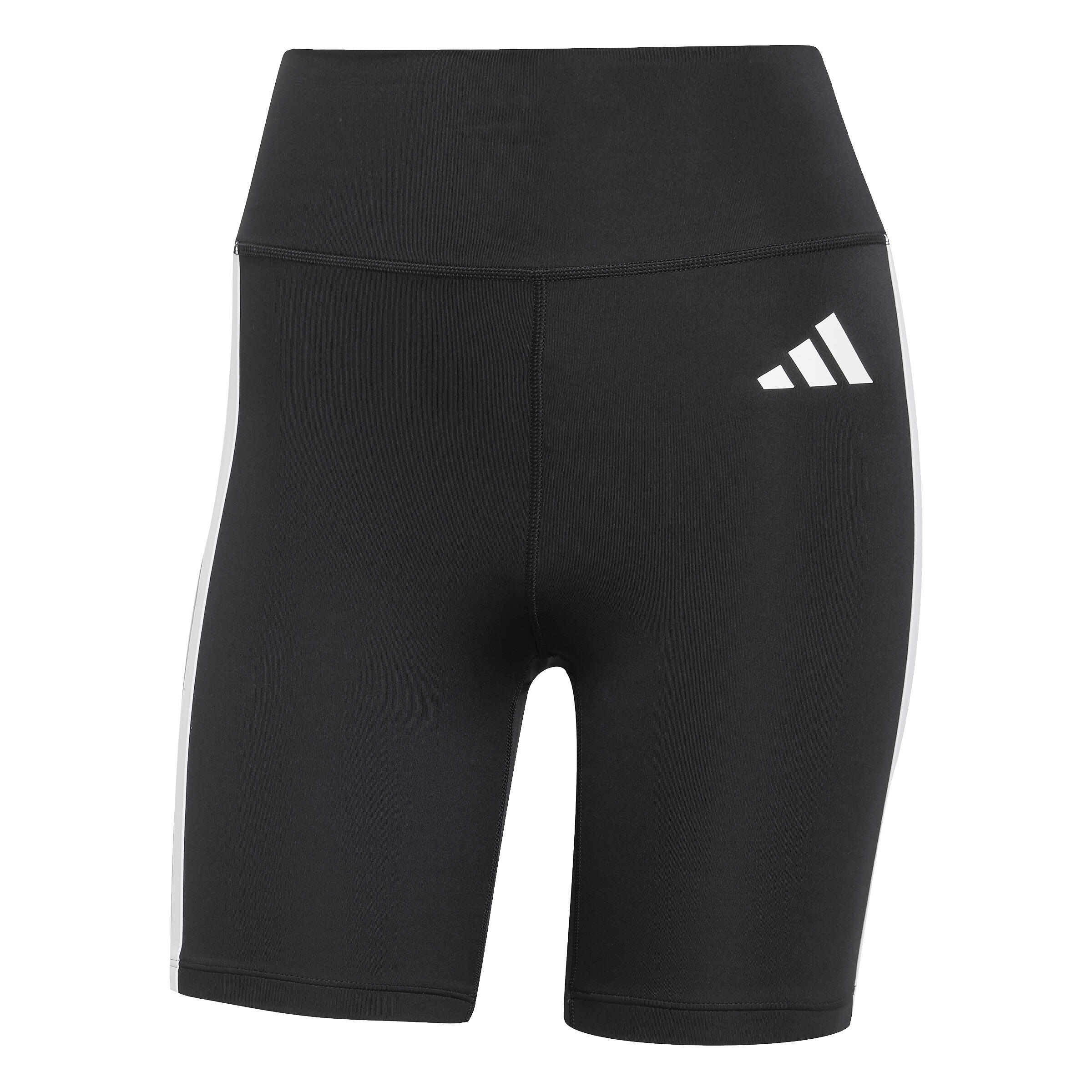 【Adidas コリア】 Optime Essentials 3-Stripes Short Leggings adidas Optimé 3-Stripes 1/4 Short Leggings - Black | Free