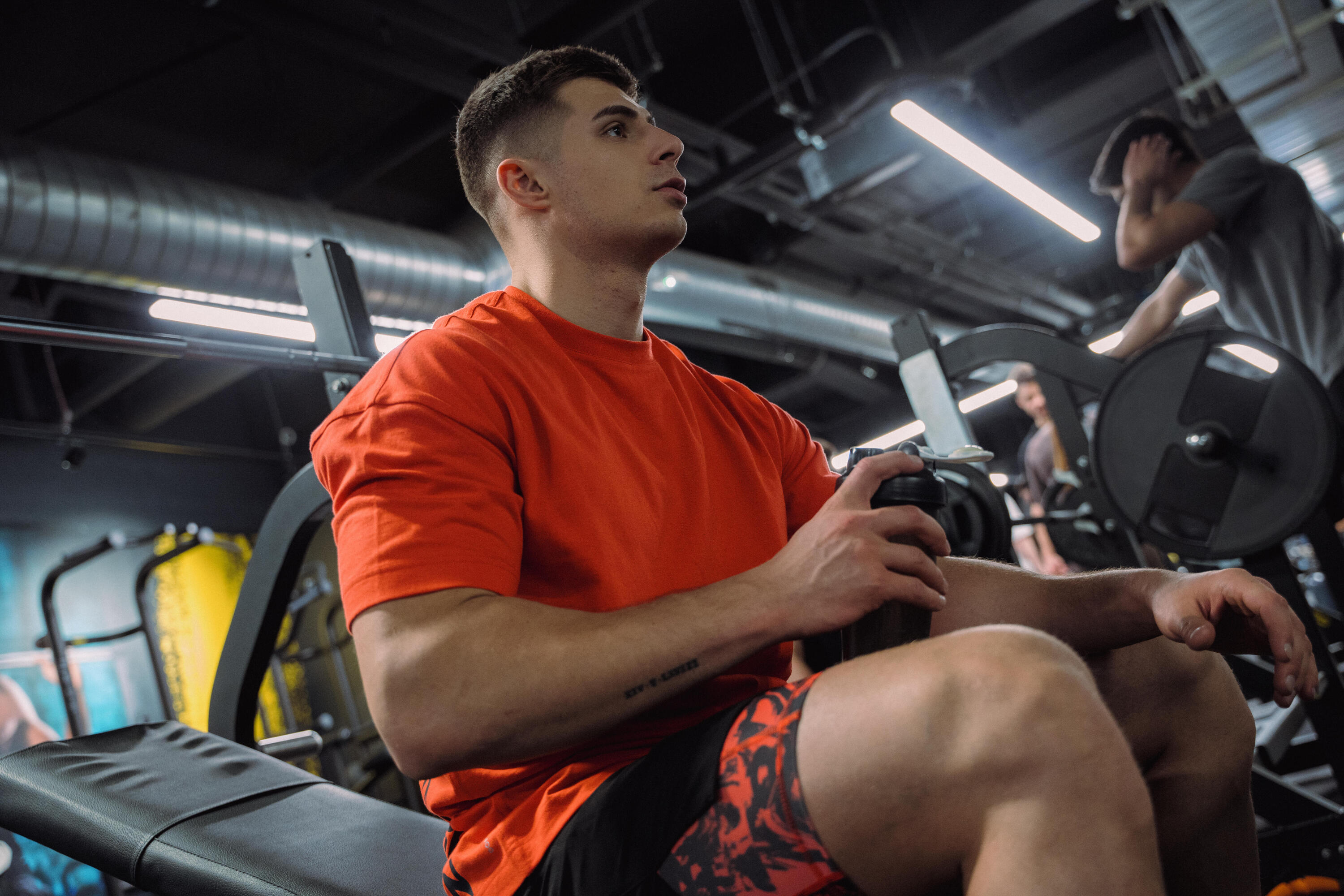 T-shirt de fitness coupe loose homme, orange 11/11