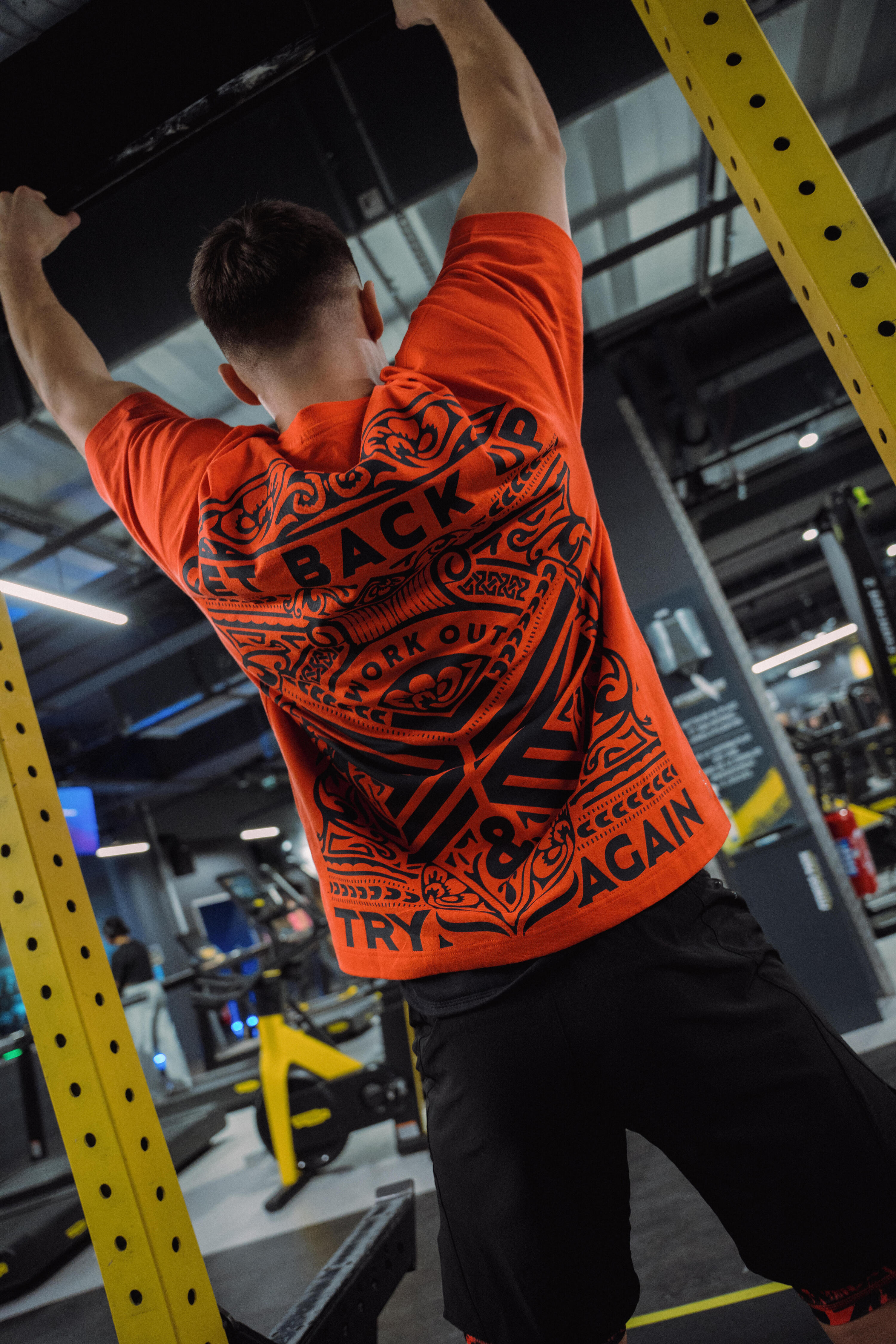 T-shirt de fitness coupe loose homme, orange 9/11