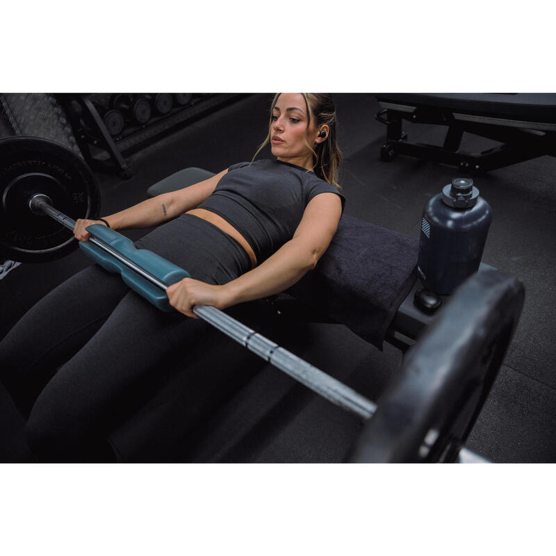 Crop top seamless Bodybuilding Negru Damă