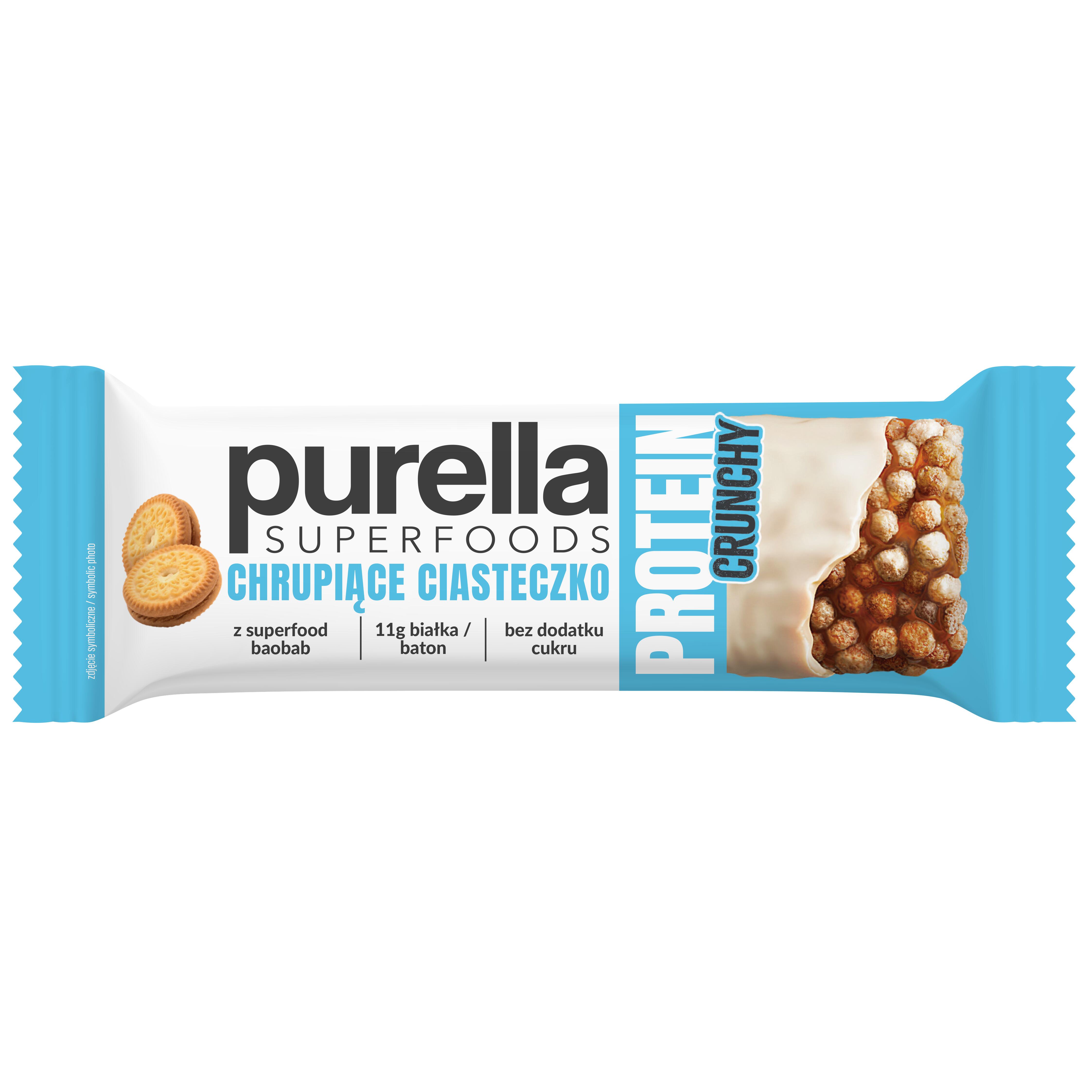Baton białkowy Purella Chrupiące ciasteczko 45g