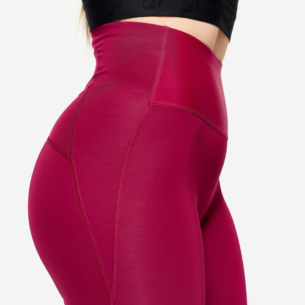 Women's High-Waisted Cardio Fitness Leggings - Red