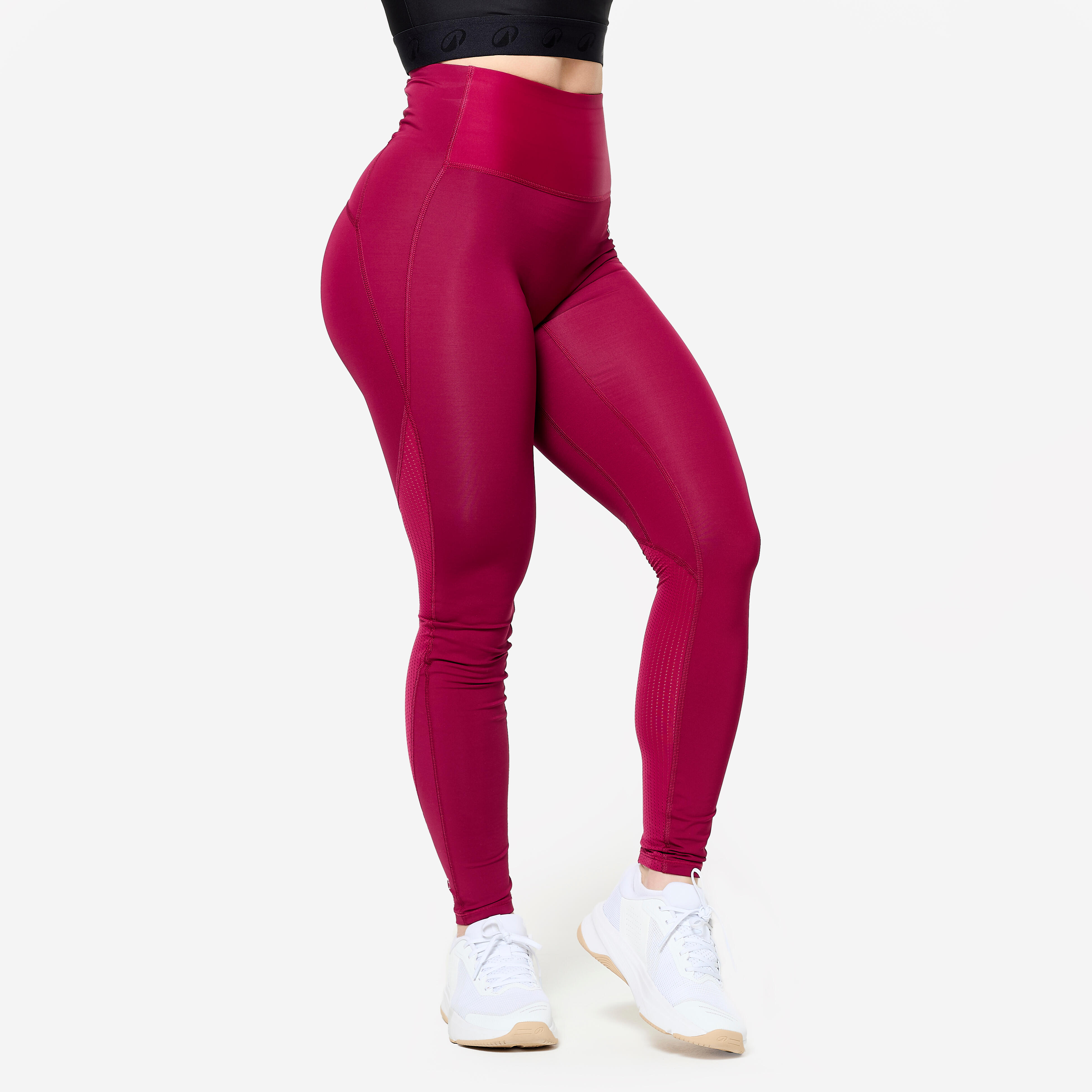 Women's High-Waisted Cardio Fitness Leggings - Red
