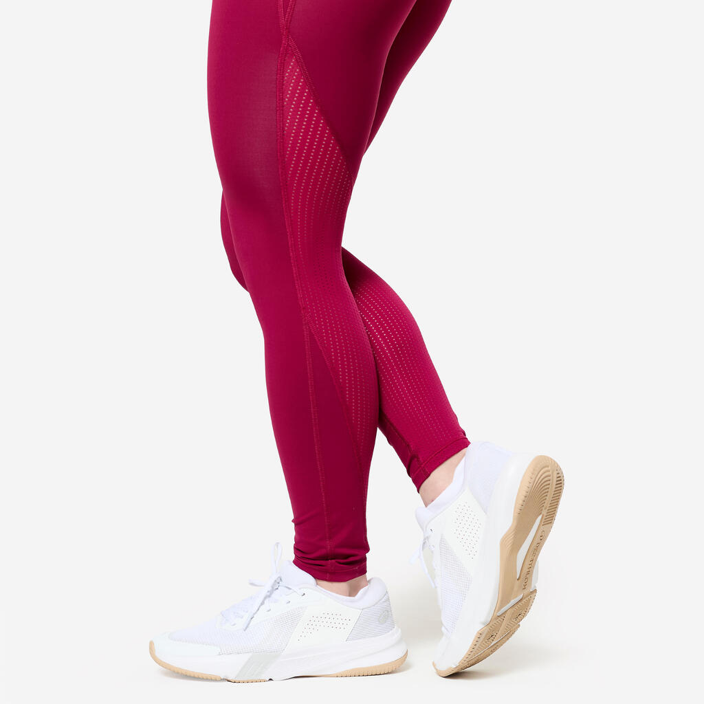 Women's High-Waisted Cardio Fitness Leggings - Red