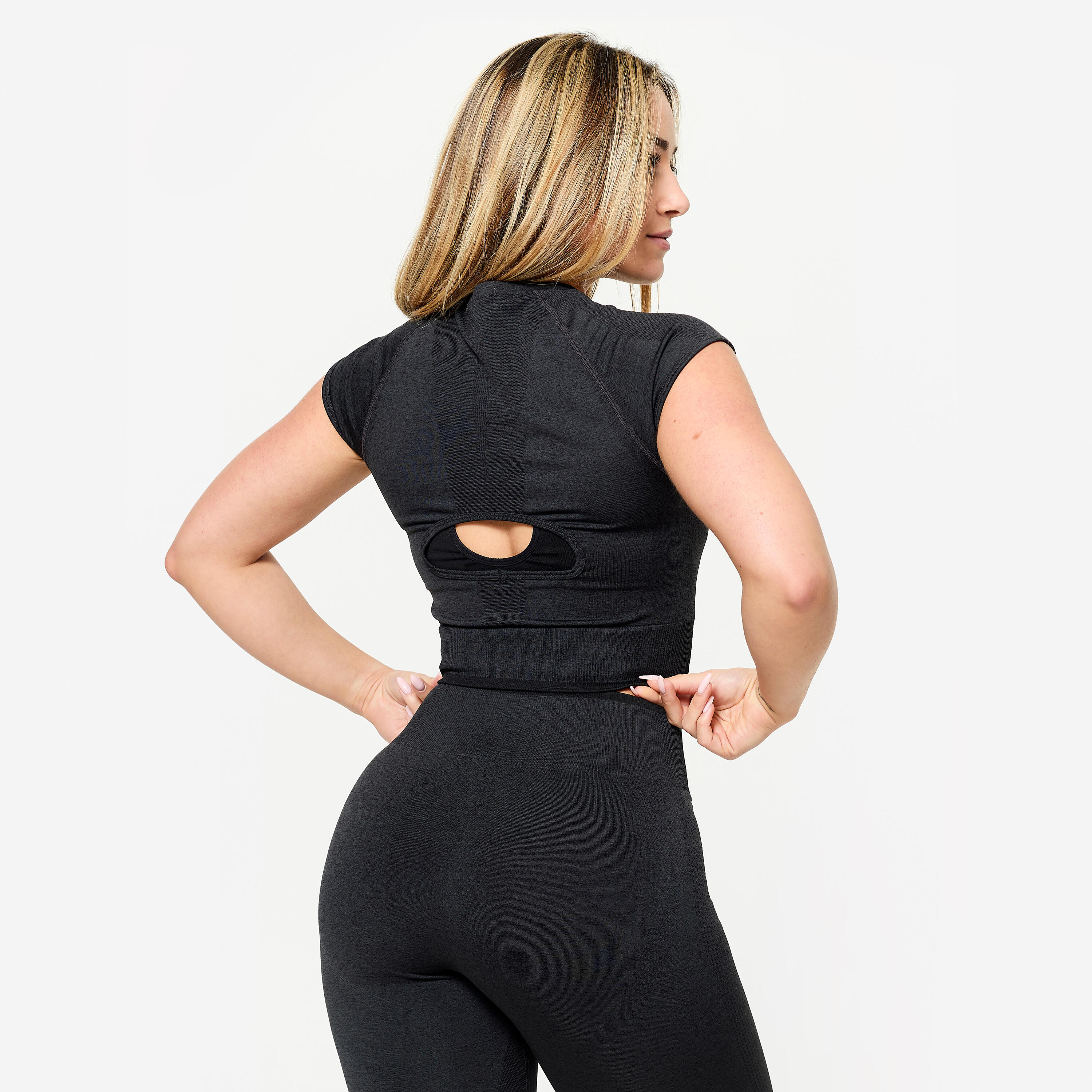 Haut court de musculation sans coutures femme 3/13