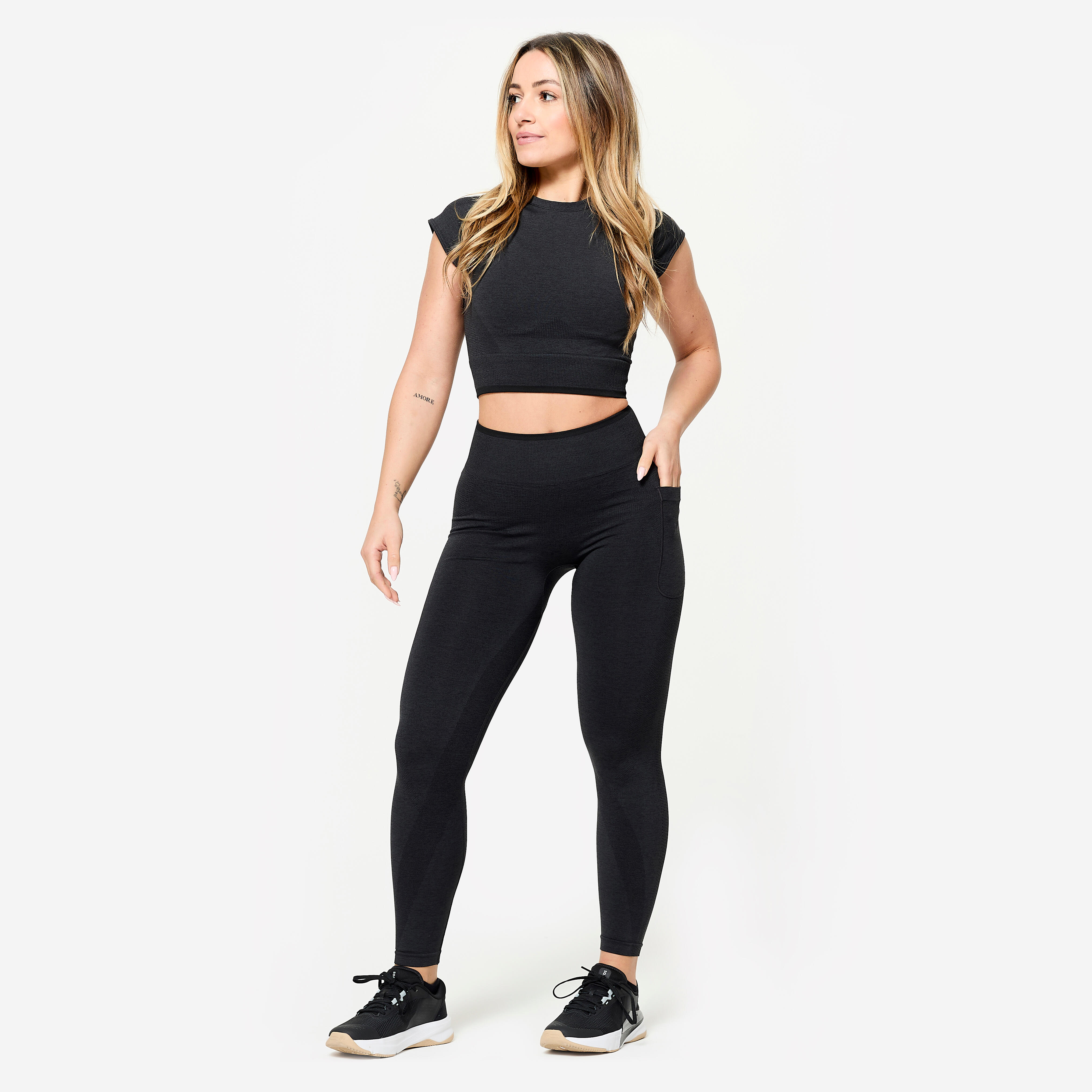 Women's Seamless Weight Training Leggings - DOMYOS