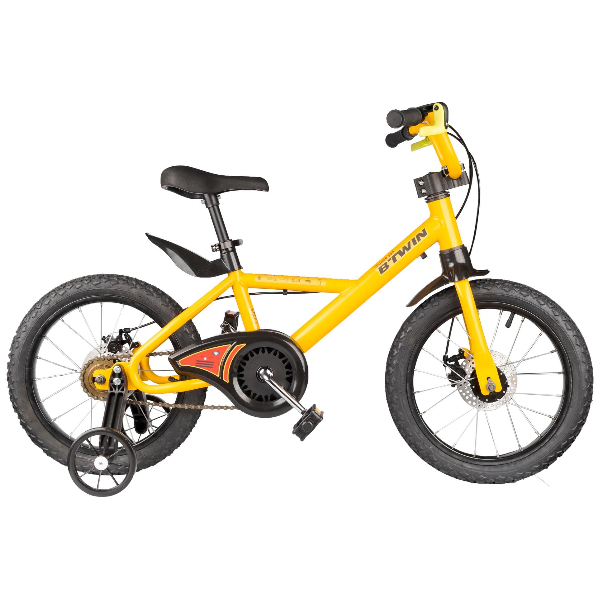 Bicicleta Infantil de Ciclismo Aro 16 500 Btwin Amarela