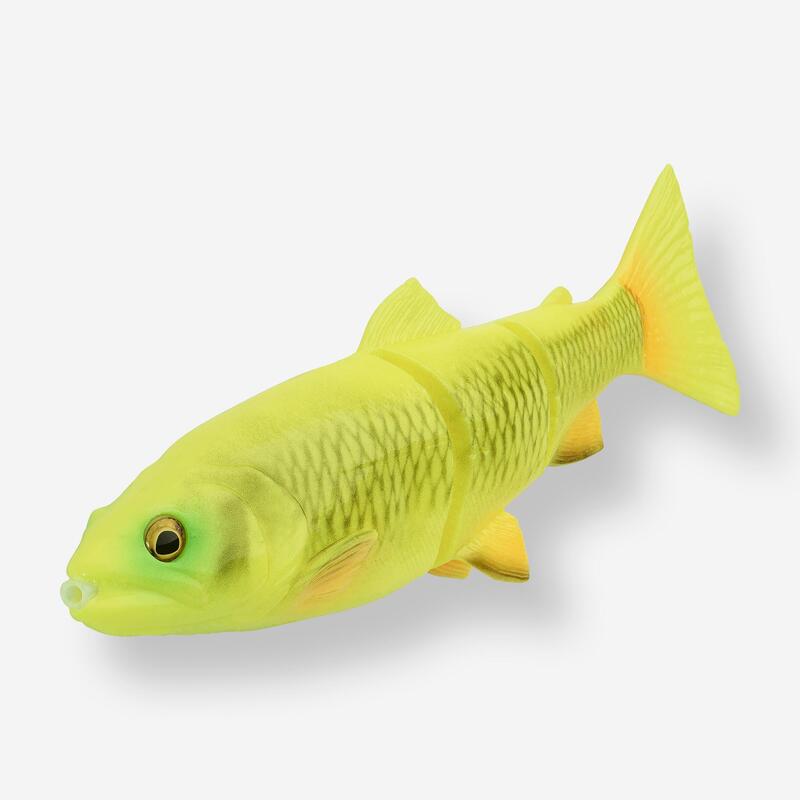 Leurre Swimbait Souple 4D LINE THRU TROUT 15cm Yellow Chartreuse Exclu Decathlon