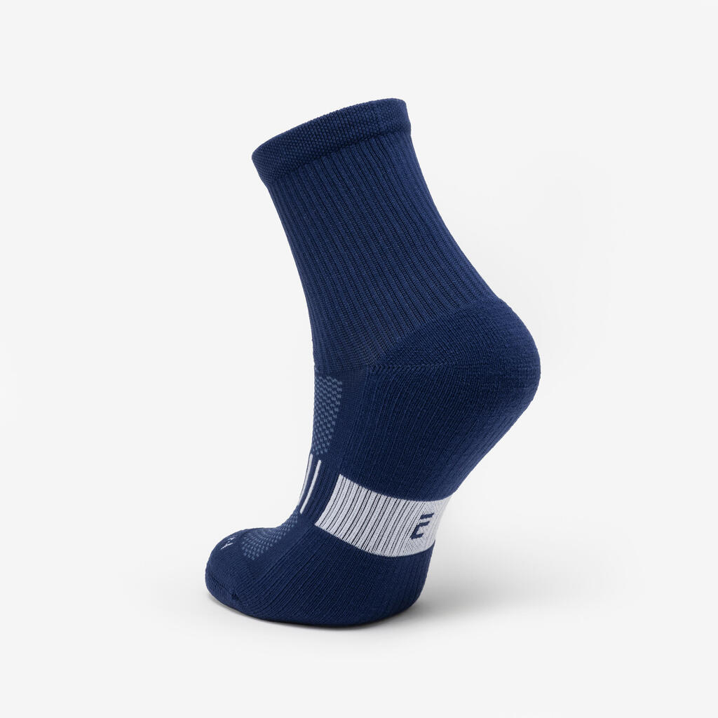 Kids' Comfort Running Socks-Kiprun 500 Mid-Navy Blue