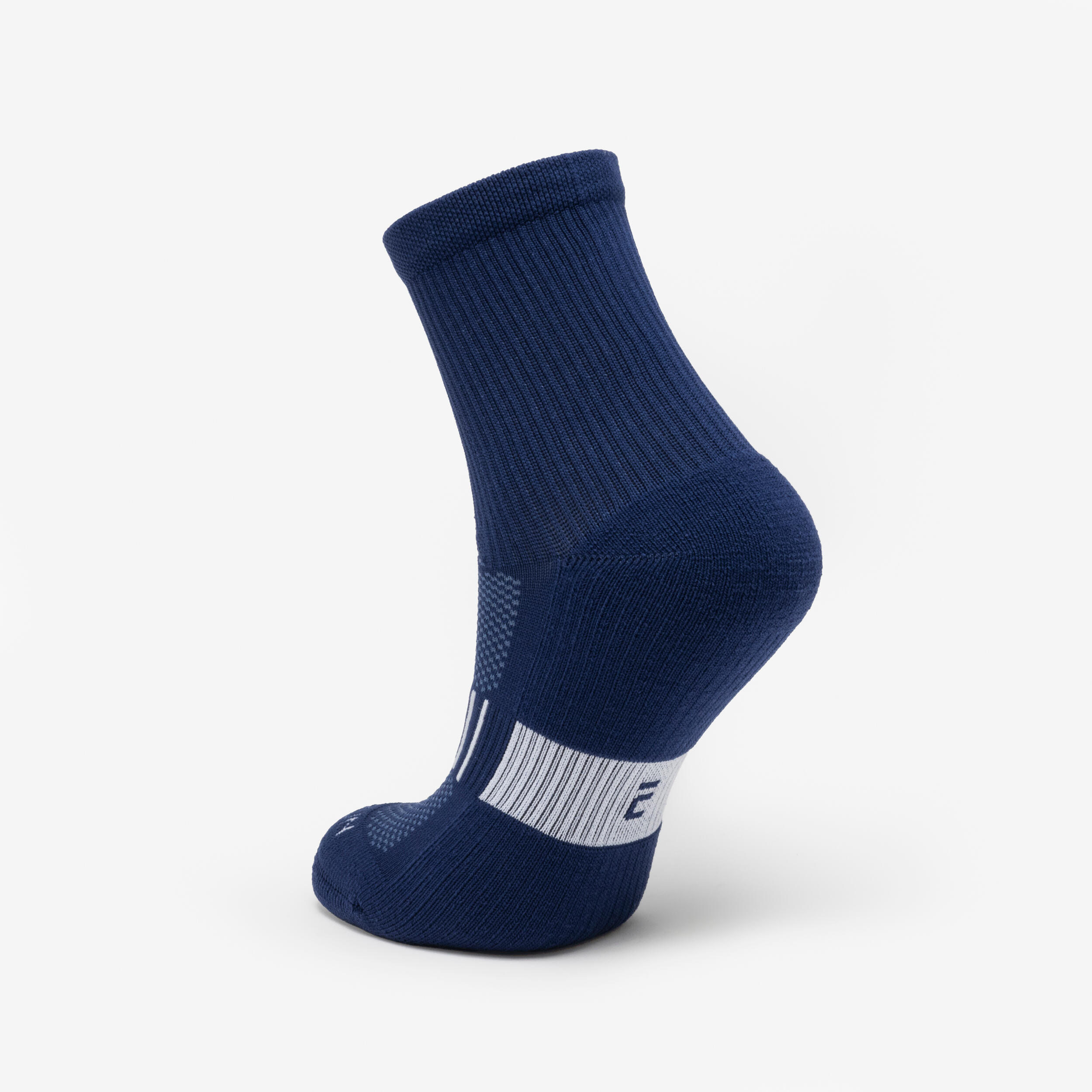 Kids' Comfort Running Socks-Kiprun 500 Mid-Navy Blue 5/6