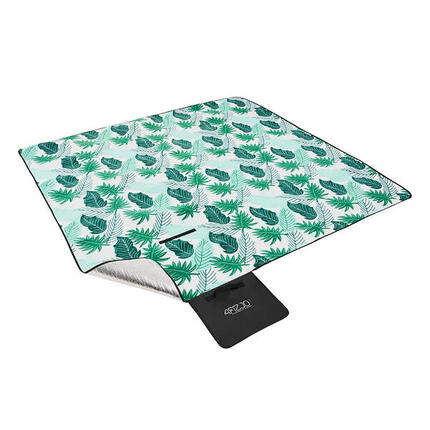 Mata izolująca koc piknikowy 4FIZJO 200x200 cm liście