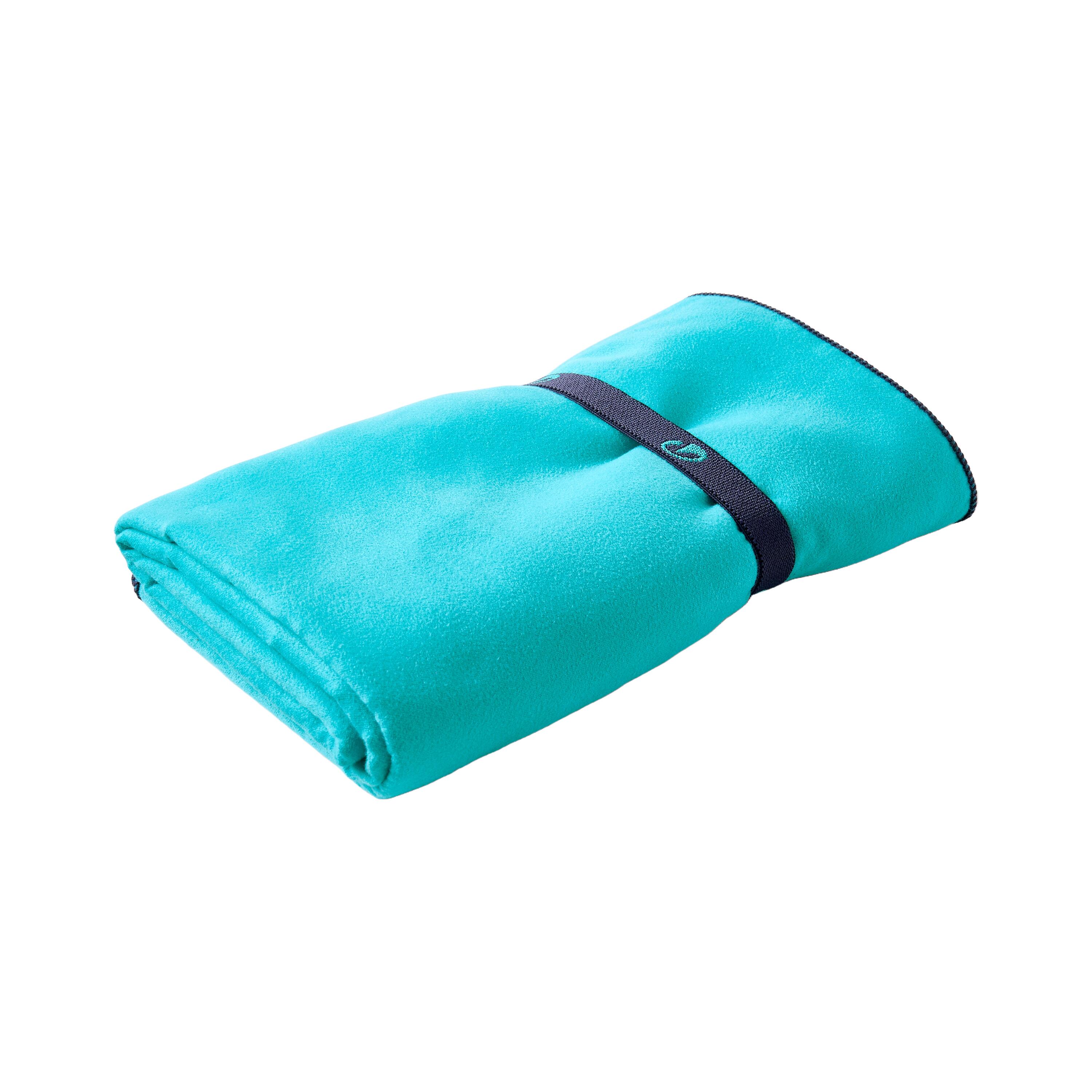 Toalla microfibra azul celeste talla L 80 x 130cm 4/10