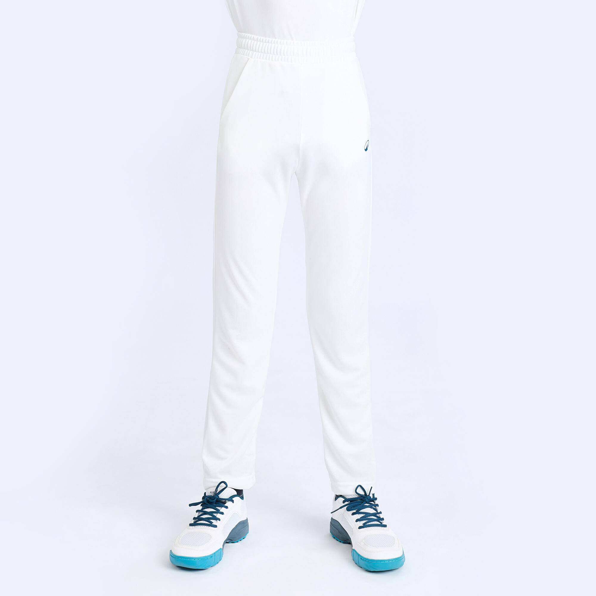 Kids Cricket Trousers Comfortable & Stretchable CTS100 - White