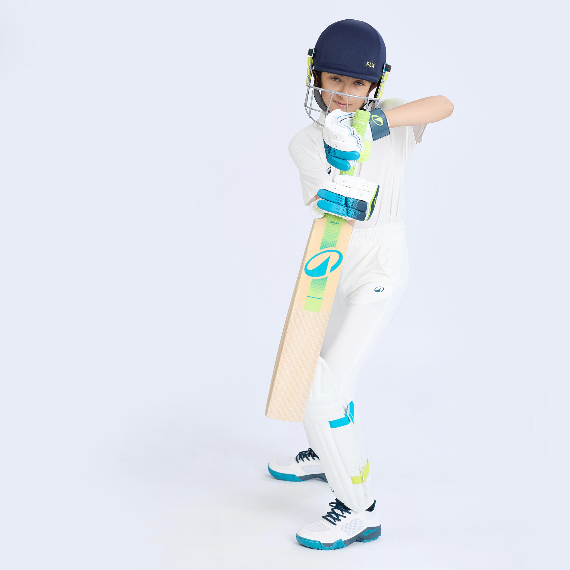 Kids Cricket Trousers Comfortable & Stretchable CTS100 - White