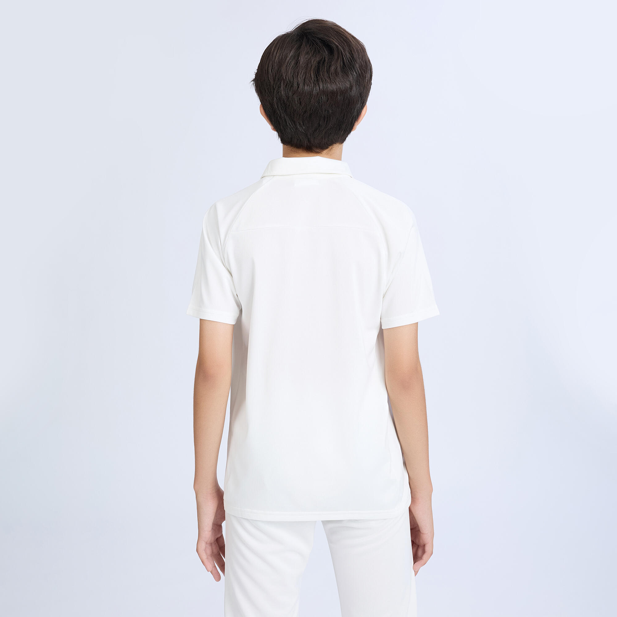 Kids Cricket Short Sleeved Polo Tshirt Soft CP100 - White