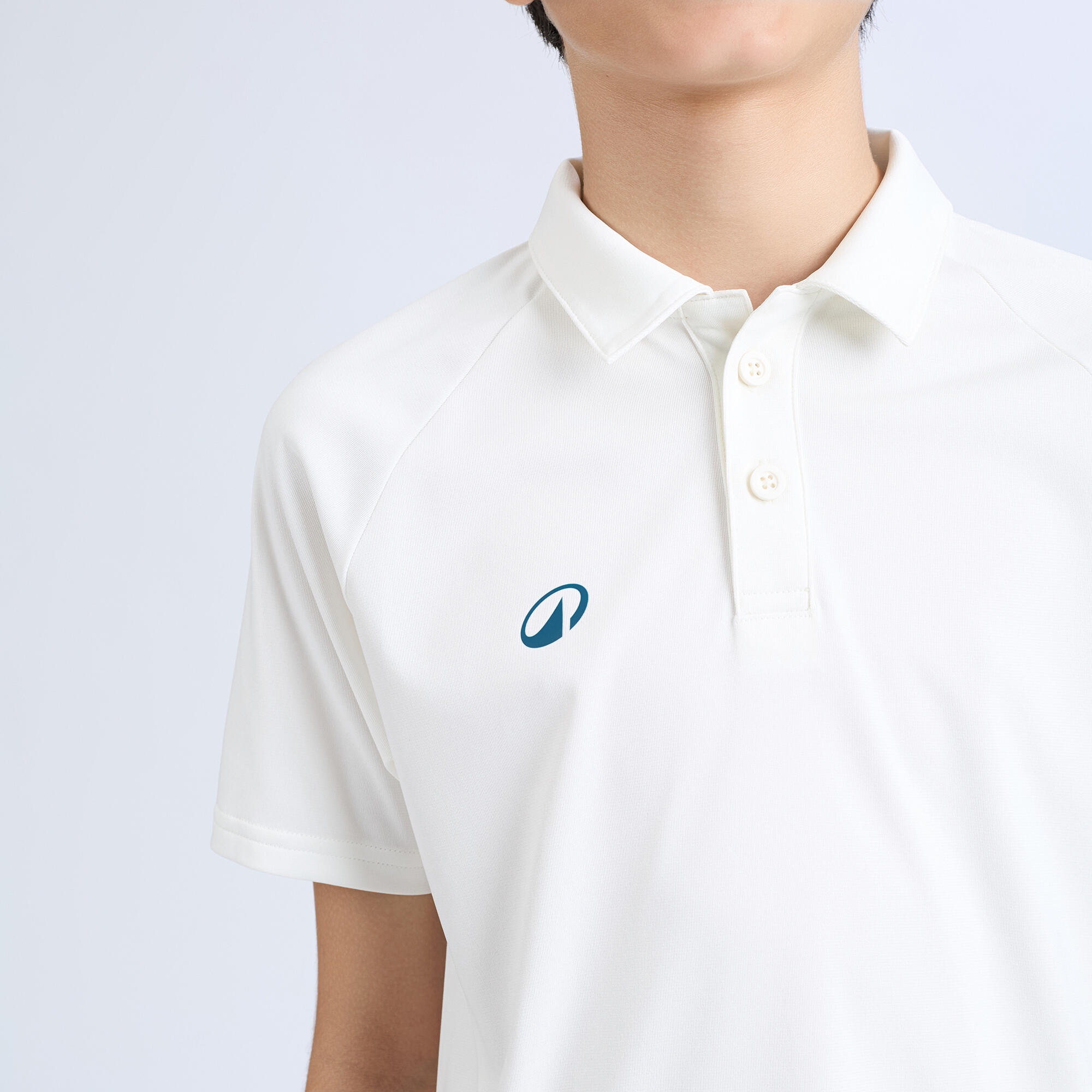 Kids Cricket Short Sleeved Polo Tshirt Soft CP100 - White