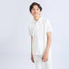 Kids' Cricket Polo CP 100 JR Soft & Flexible White