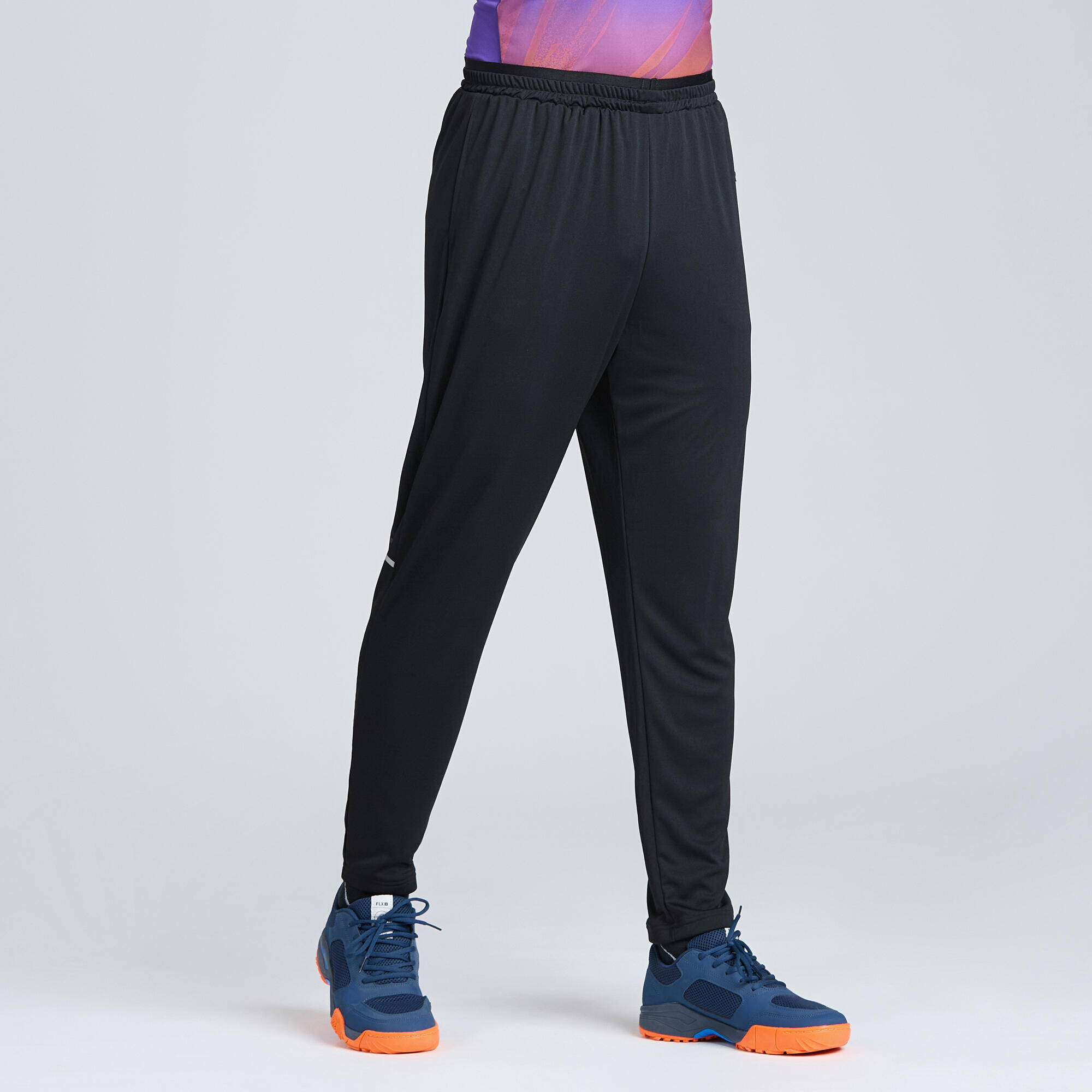 Men Cricket Trackpants Tapered Fit & Stretchable TP500 - Black