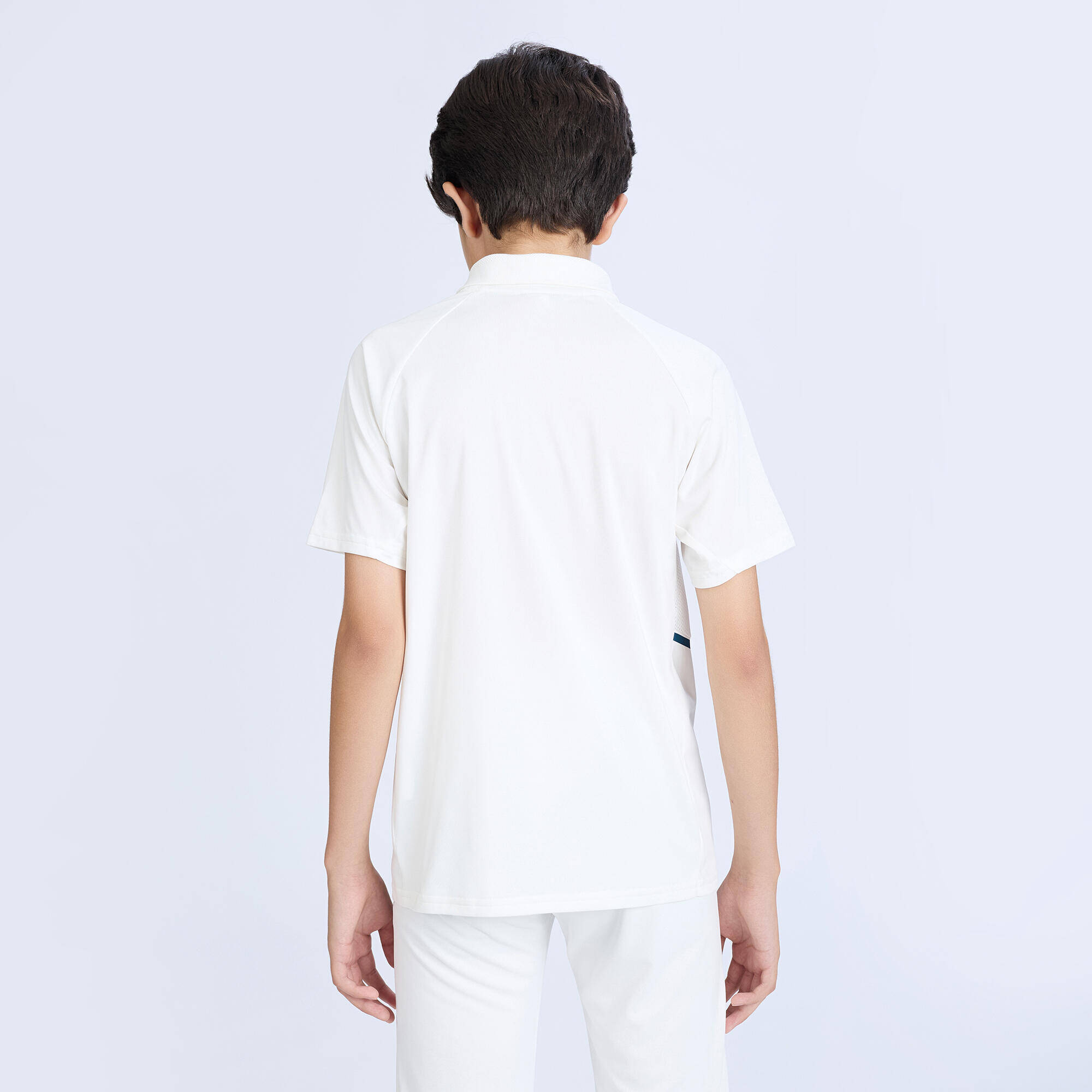 Kids Cricket Short Sleeved Polo Tshirt CP500 - White -  5