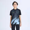 Kids' Cricket Polo CP 500 JR Black Short Sleeve