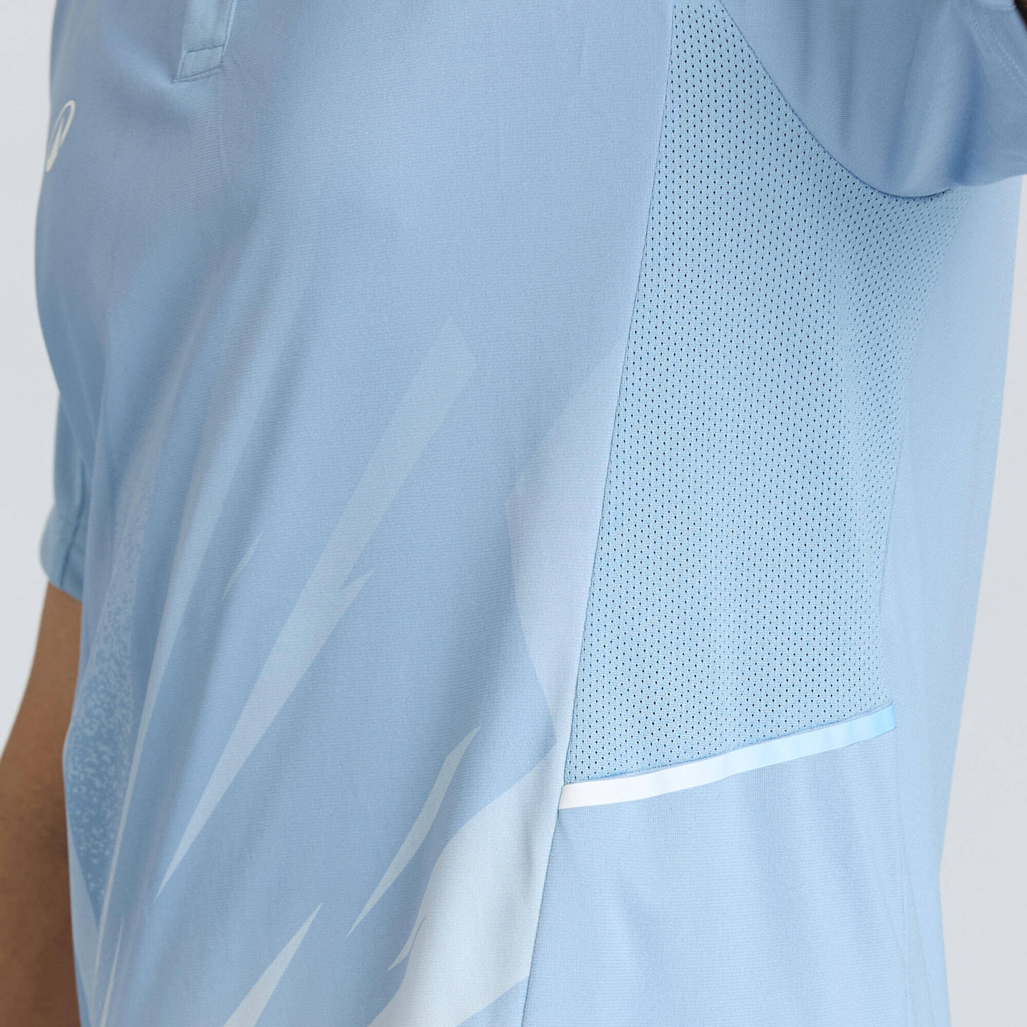 Men Cricket Short Sleeved Polo Shirt CP500 - Blue -  4