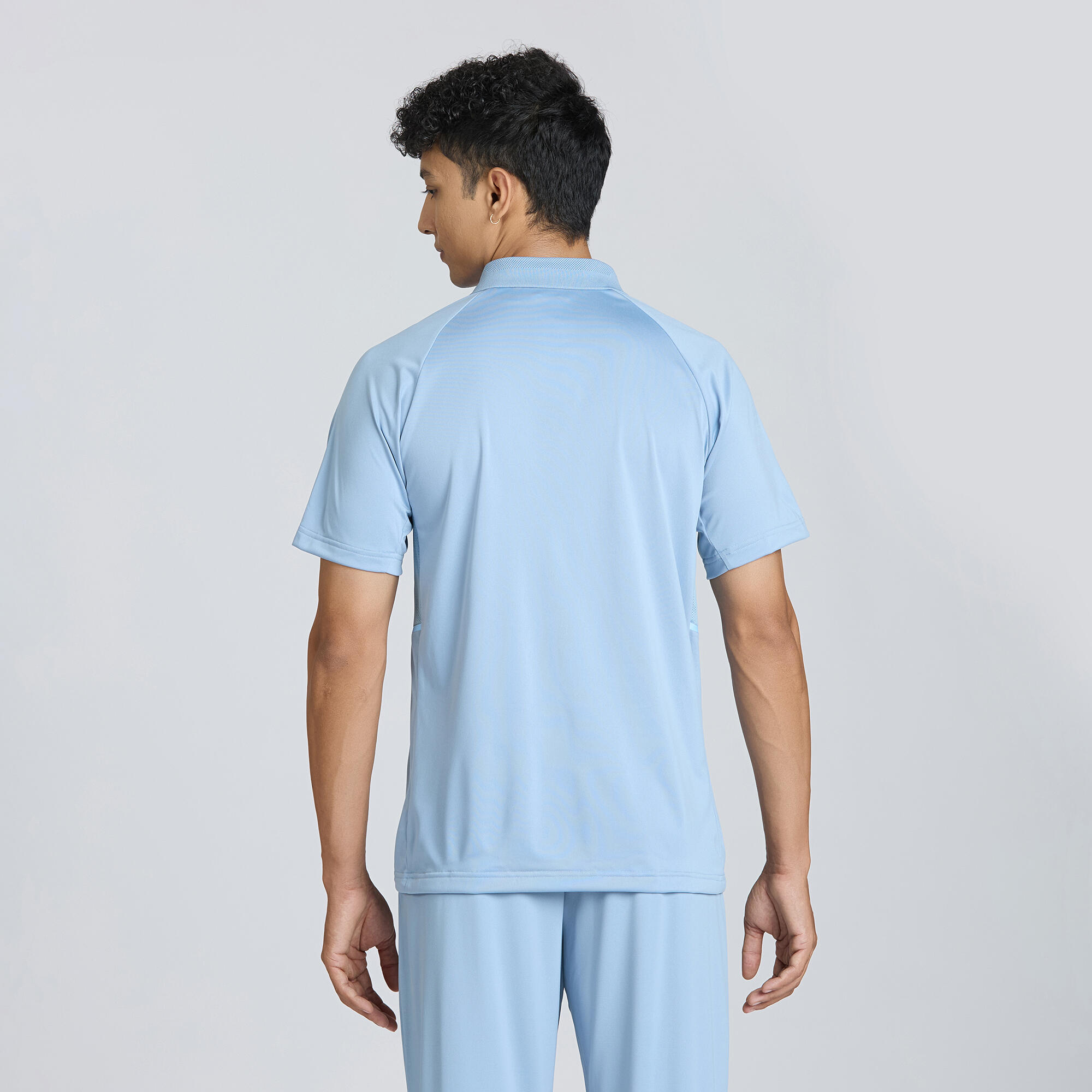 Men Cricket Short Sleeved Polo Shirt CP500 - Blue