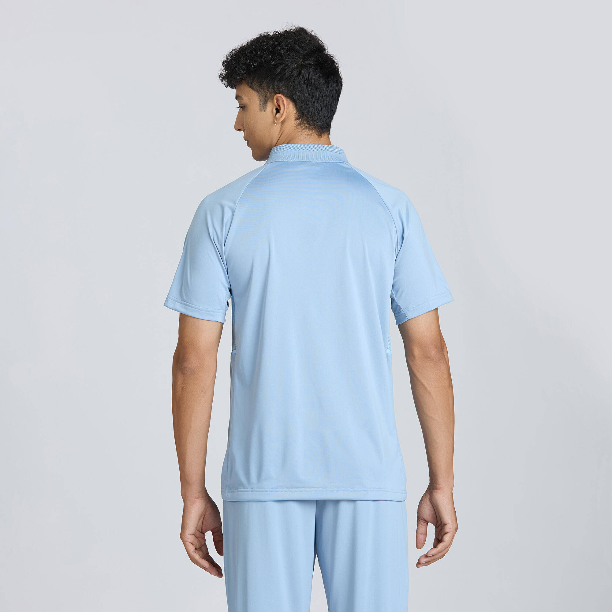 Men Cricket Short Sleeved Polo Shirt CP500 - Blue -  5