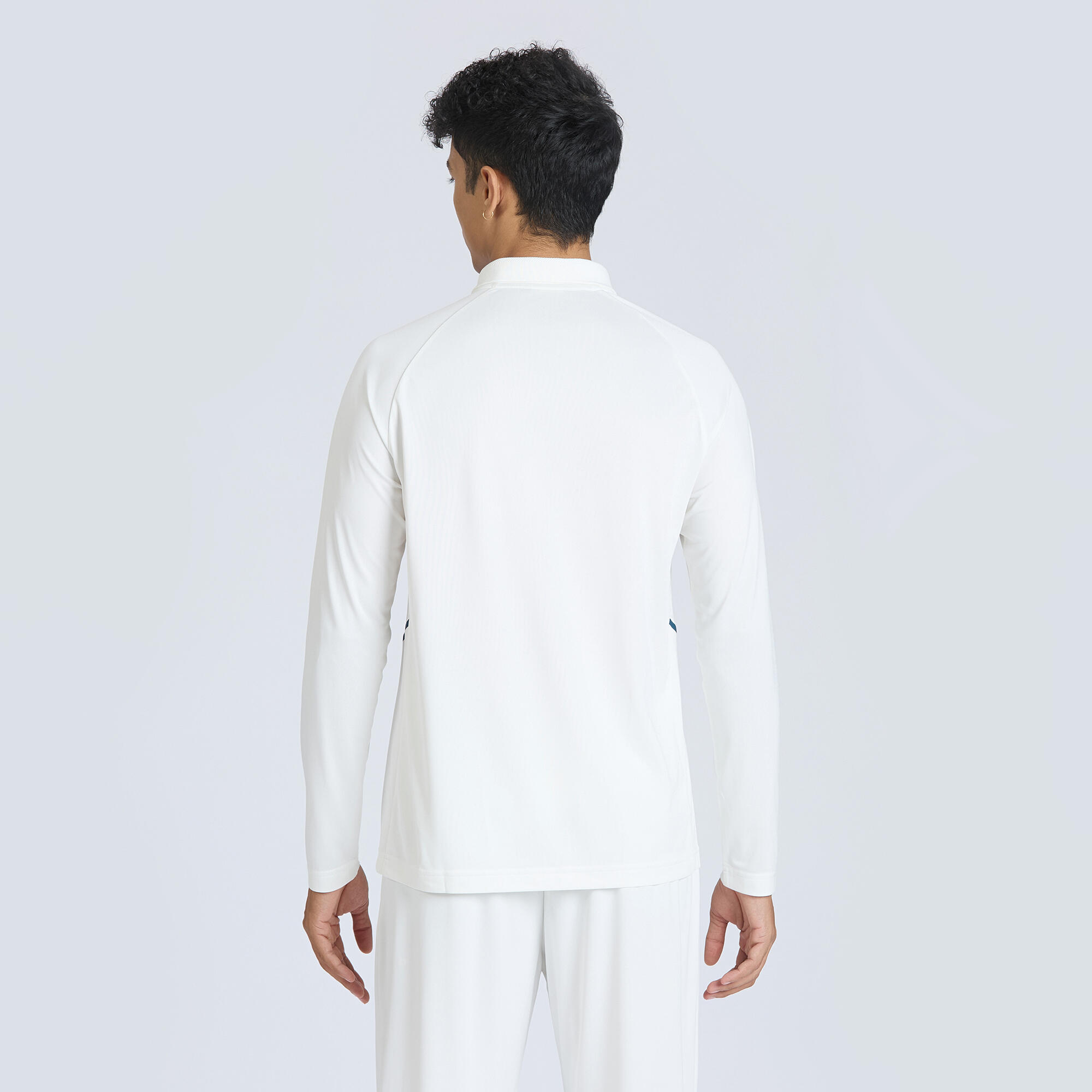 Men's Cricket Polo CP 500 White Full Sleeve