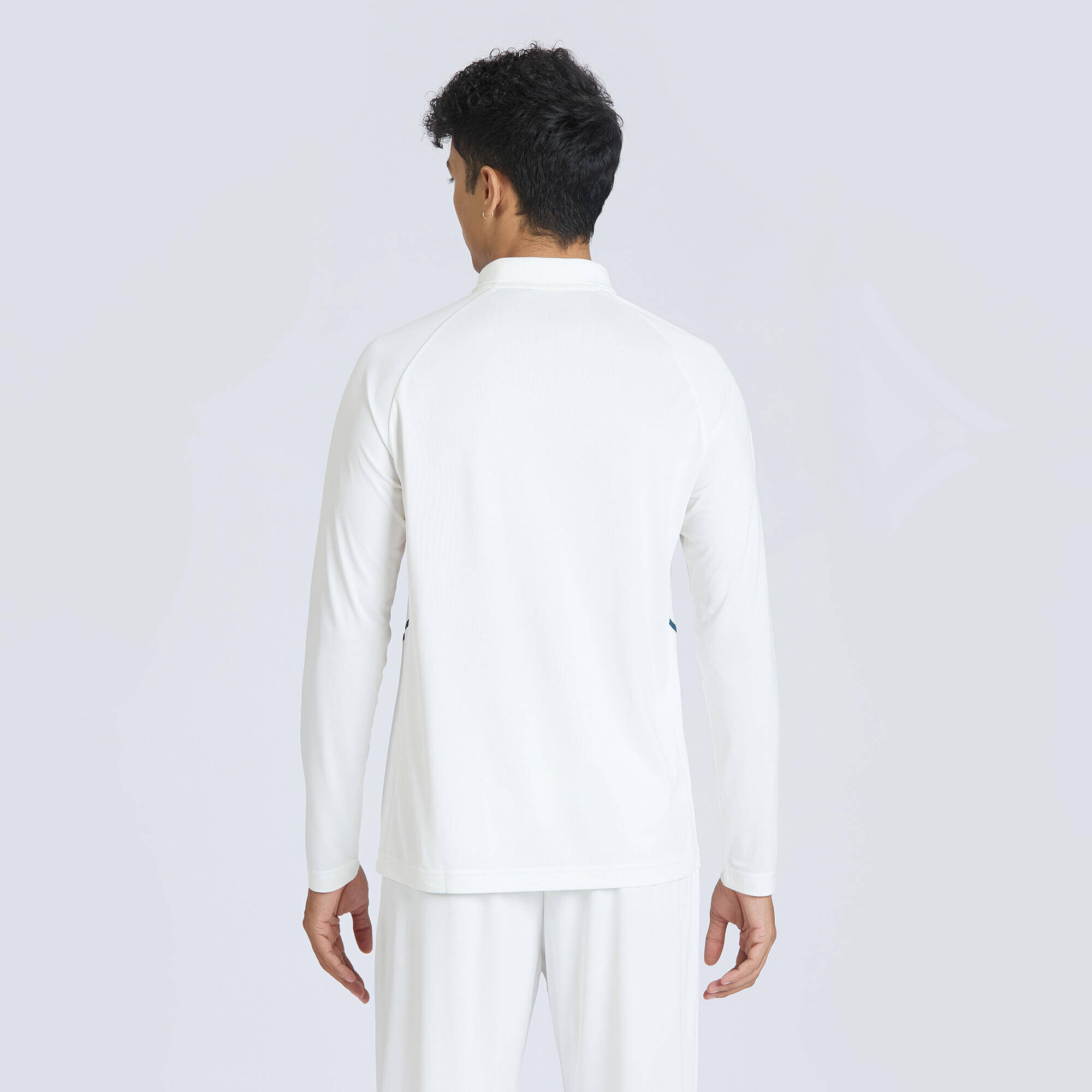 Men's Cricket Polo CP 500 White Full Sleeve -  4