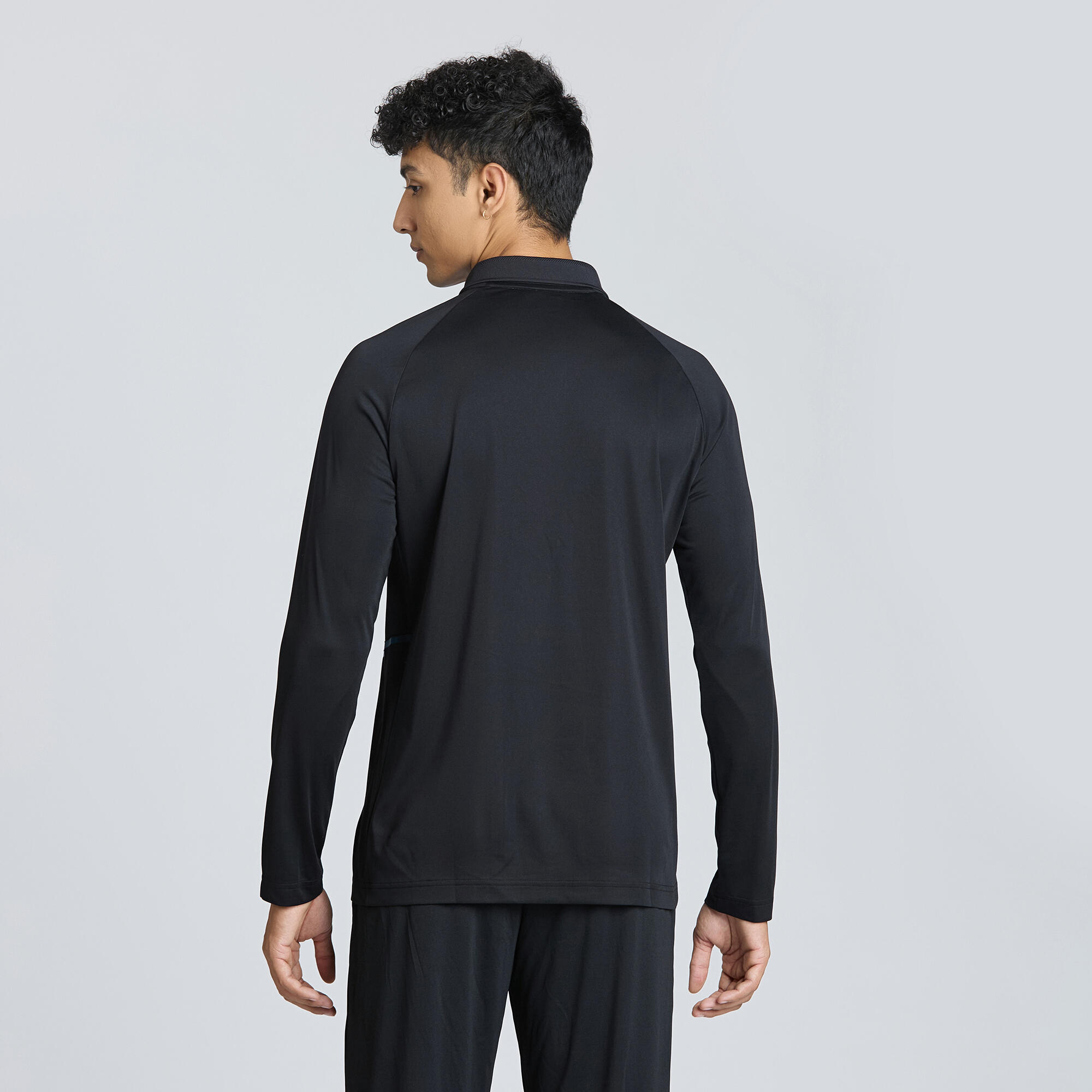 Men's Cricket Polo CP 500 Black Full Sleeve