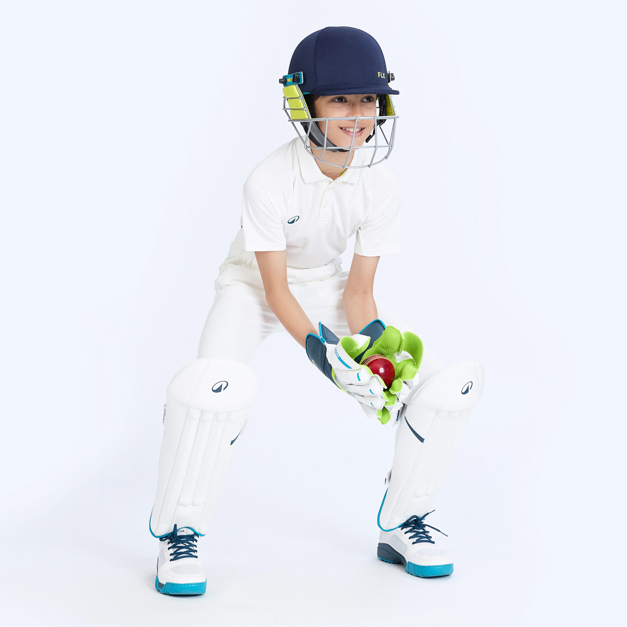Kids Cricket Trousers CTS500 - White