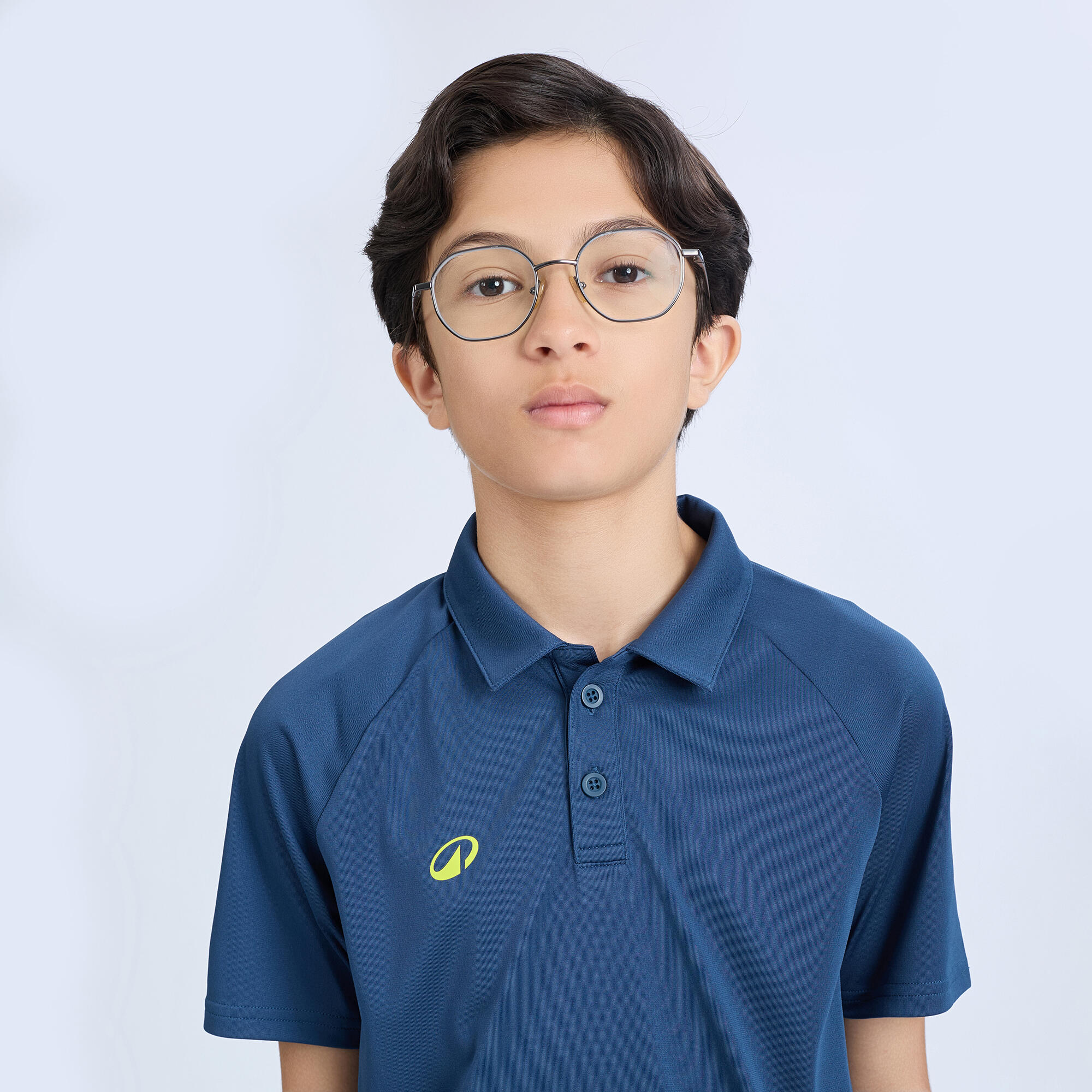 Kids Cricket Short Sleeved Polo Tshirt Soft CP100 - Blue