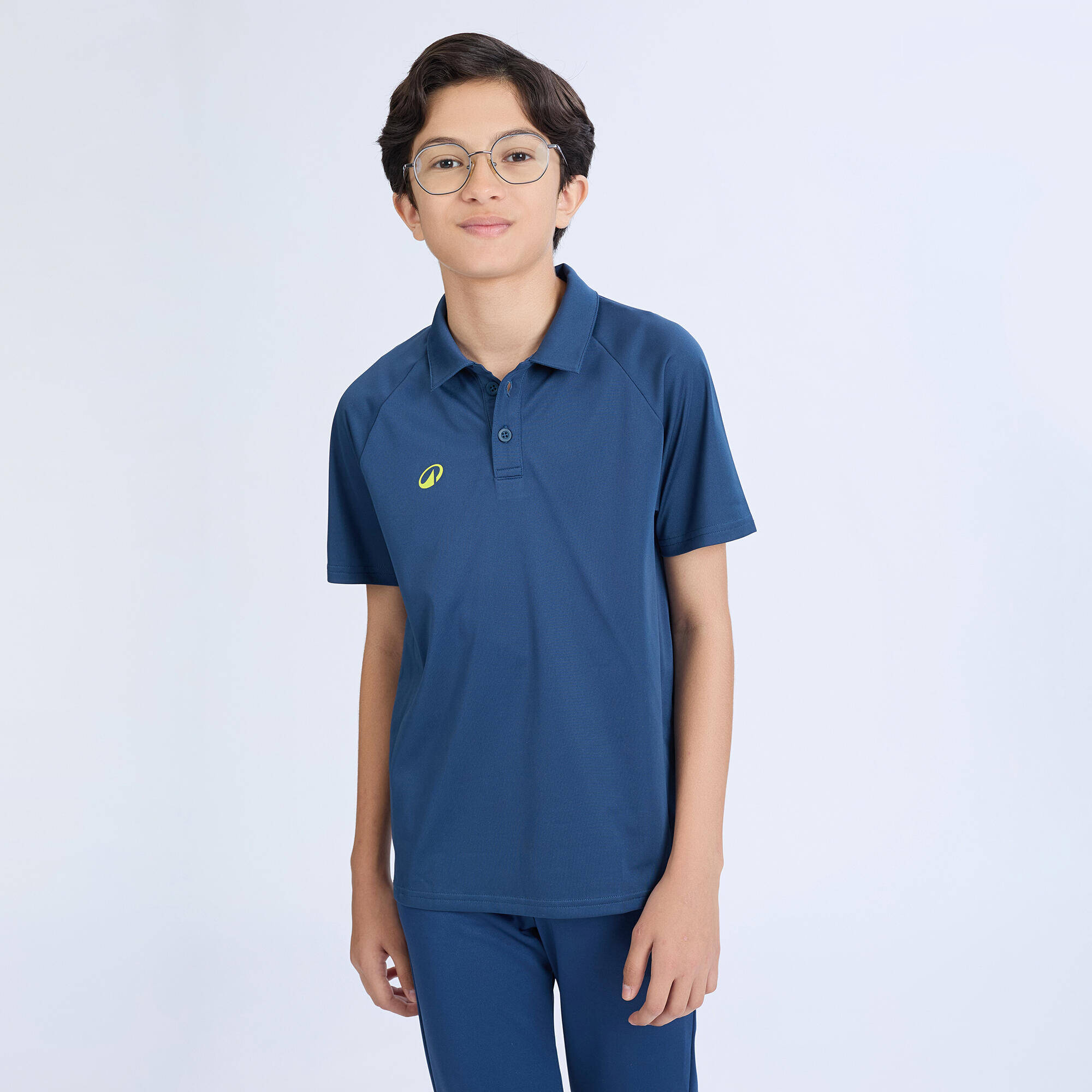 Kids Cricket Short Sleeved Polo Tshirt Soft CP100 - Blue