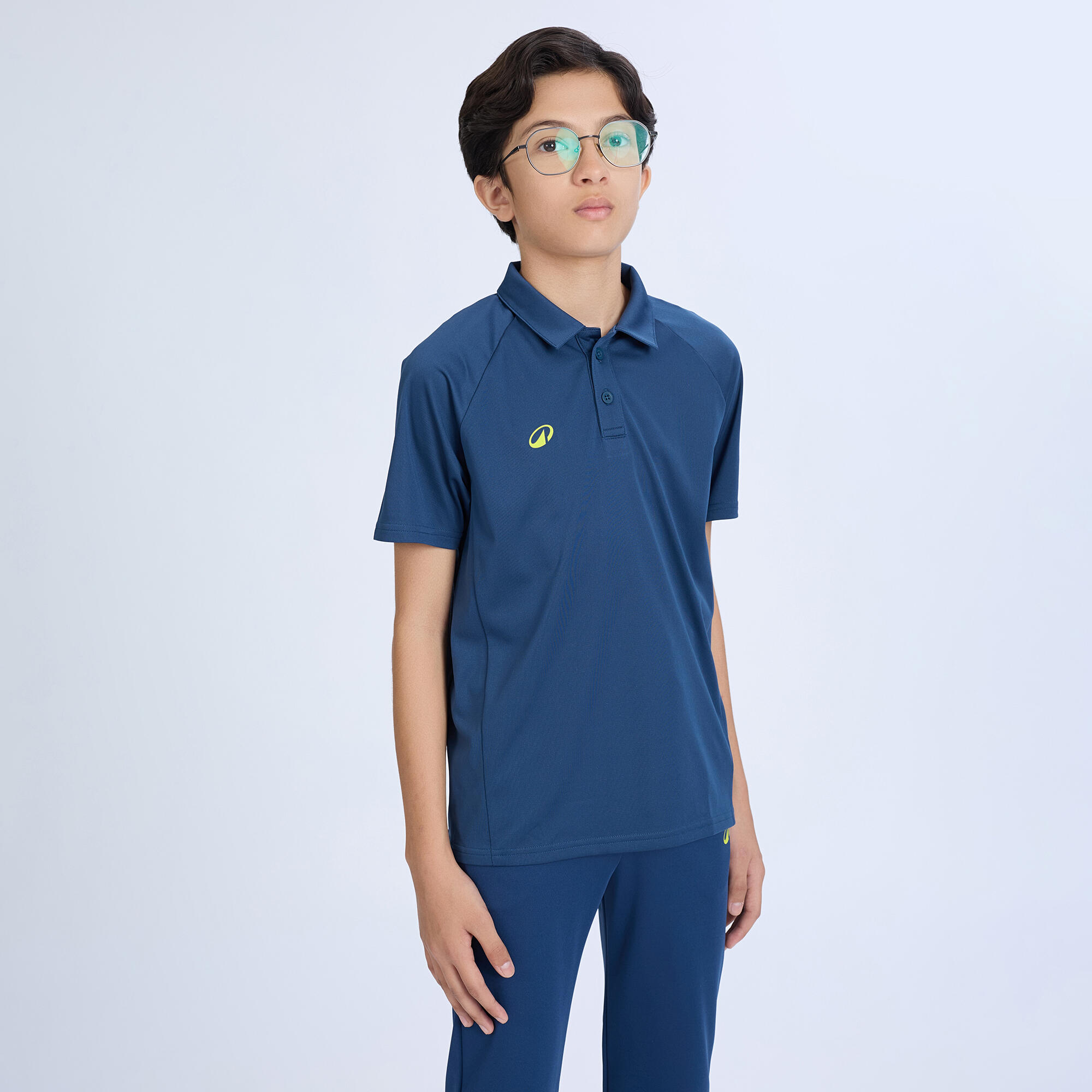 Kids Cricket Short Sleeved Polo Tshirt Soft CP100 - Blue