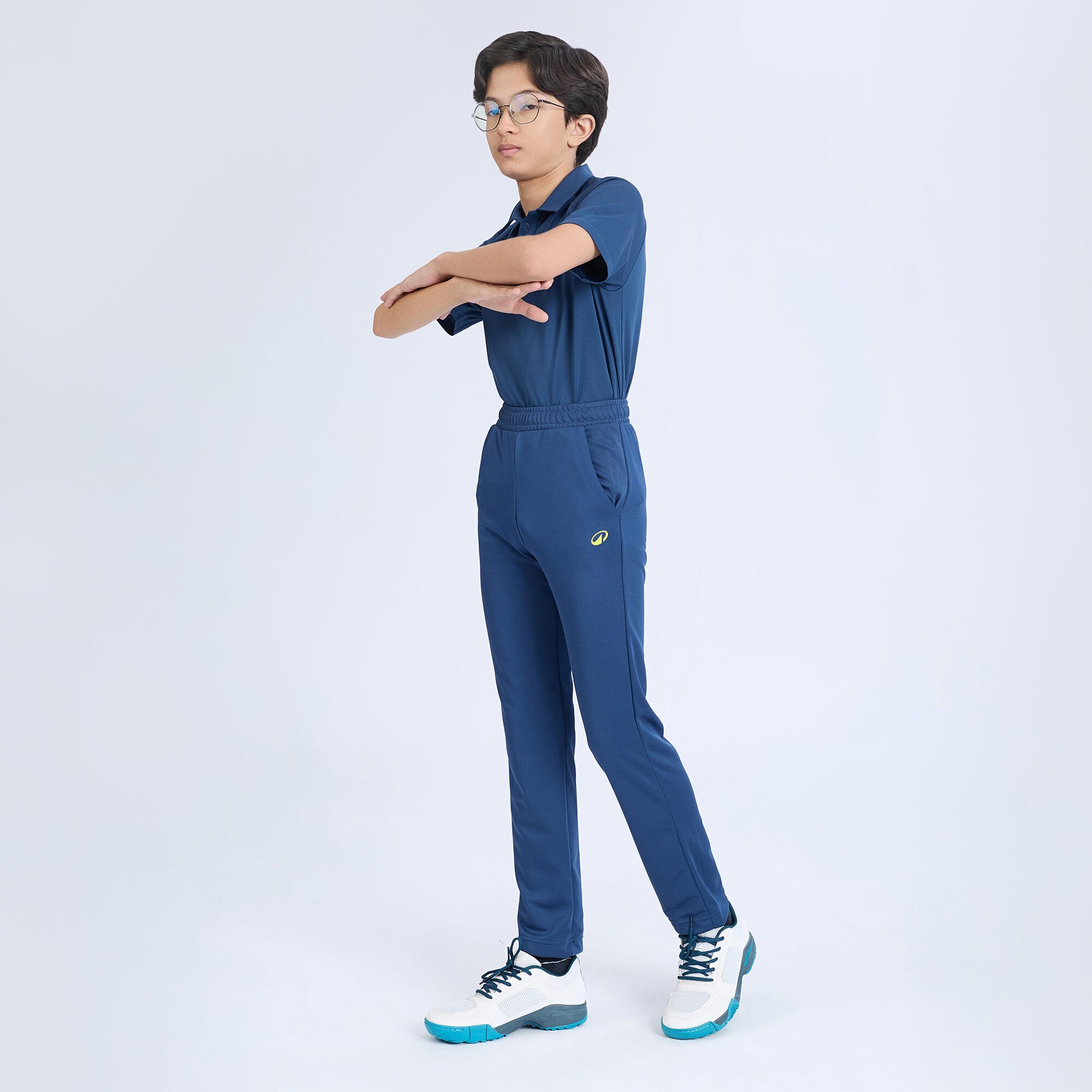 Kids Cricket Trousers Comfortable & Stretchable CTS100 - Blue