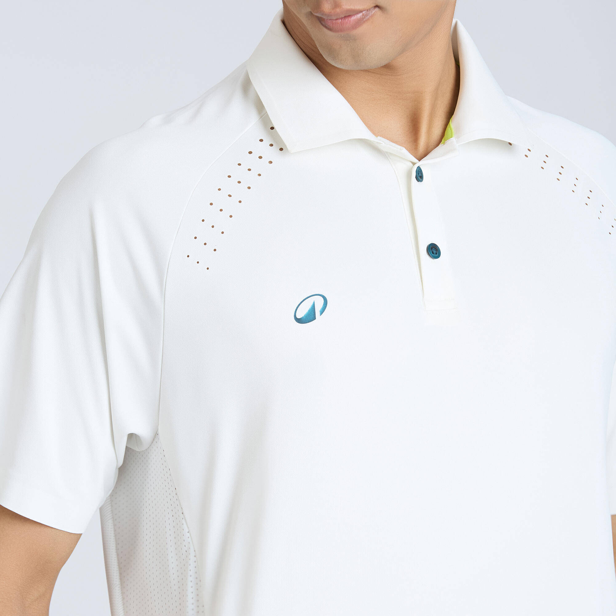 Men Cricket Short Sleeved Polo Shirt Quick Dry CP900 - White -  4