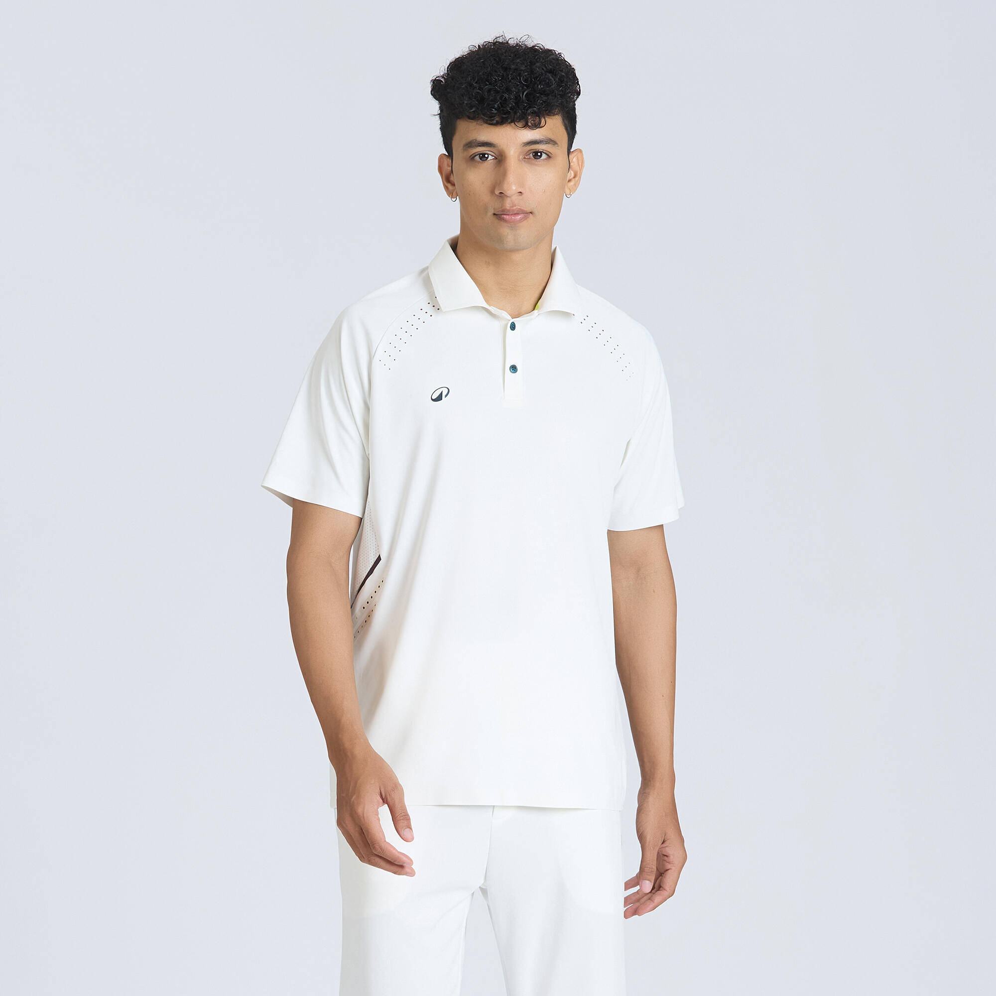 Men Cricket Short Sleeved Polo Shirt Quick Dry CP900 - White -  1