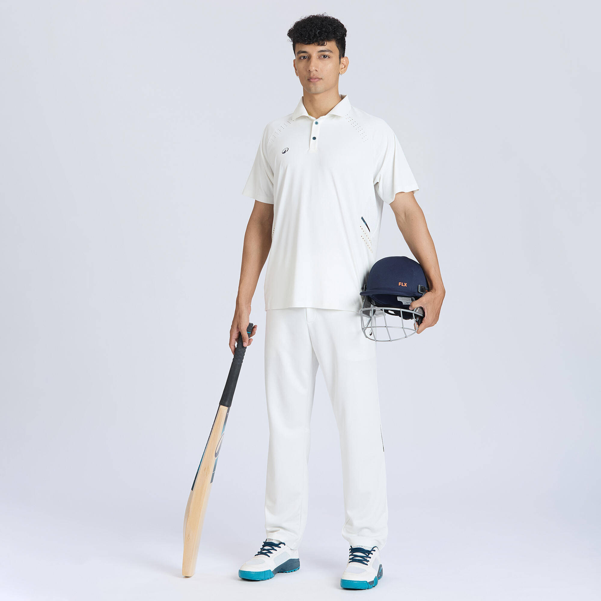 Men Cricket Short Sleeved Polo Shirt Quick Dry CP900 - White -  5