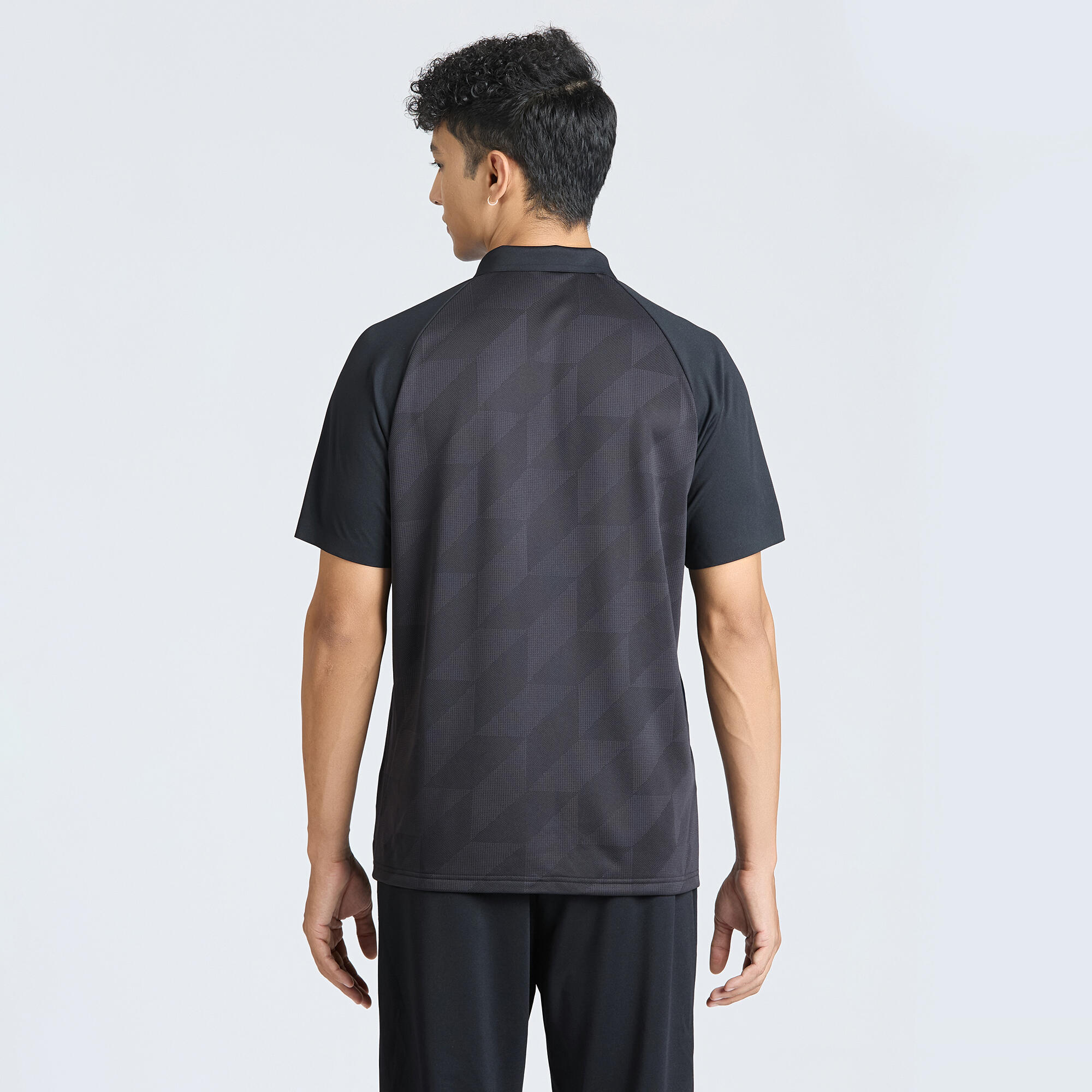 Men Cricket Short Sleeved Polo Shirt Quick Dry CP900 - Black