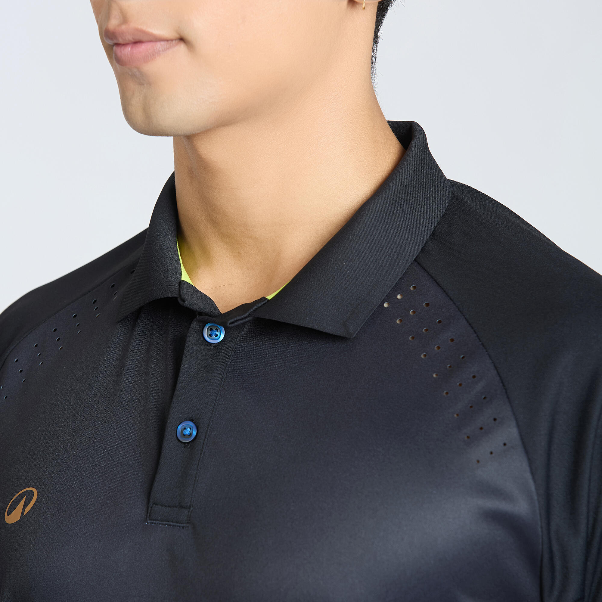 Men Cricket Short Sleeved Polo Shirt Quick Dry CP900 - Black