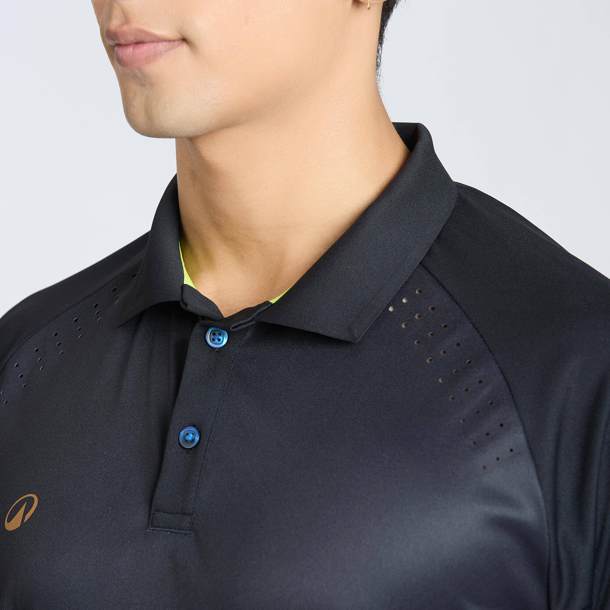 Men Cricket Short Sleeved Polo Shirt Quick Dry CP900 - Black -  5