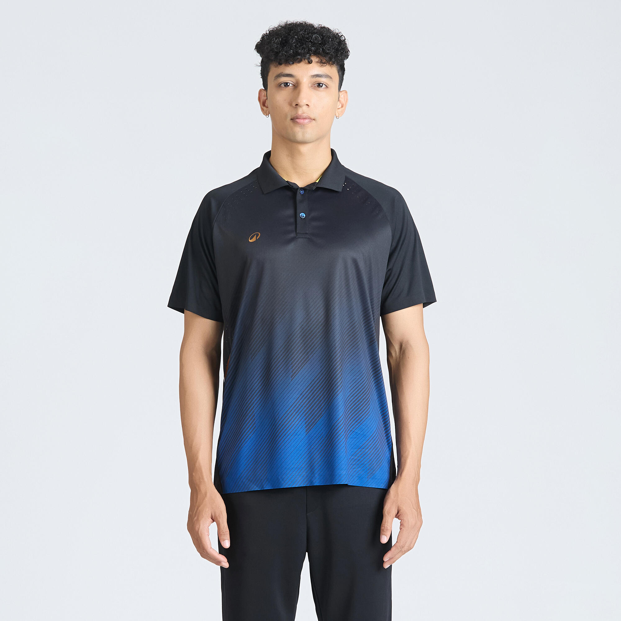 Men Cricket Short Sleeved Polo Shirt Quick Dry CP900 - Black