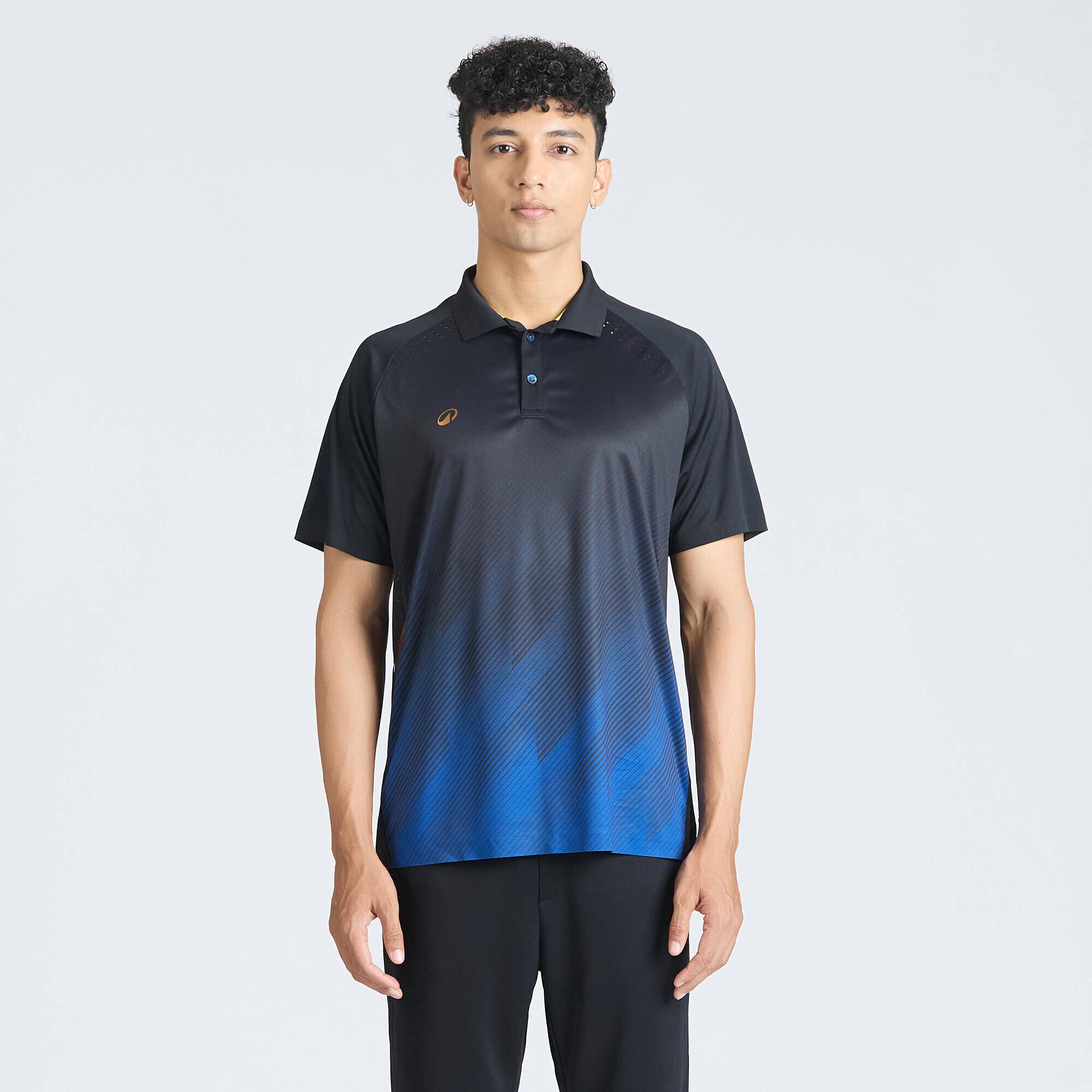 Men Cricket Short Sleeved Polo Shirt Quick Dry CP900 - Black -  1