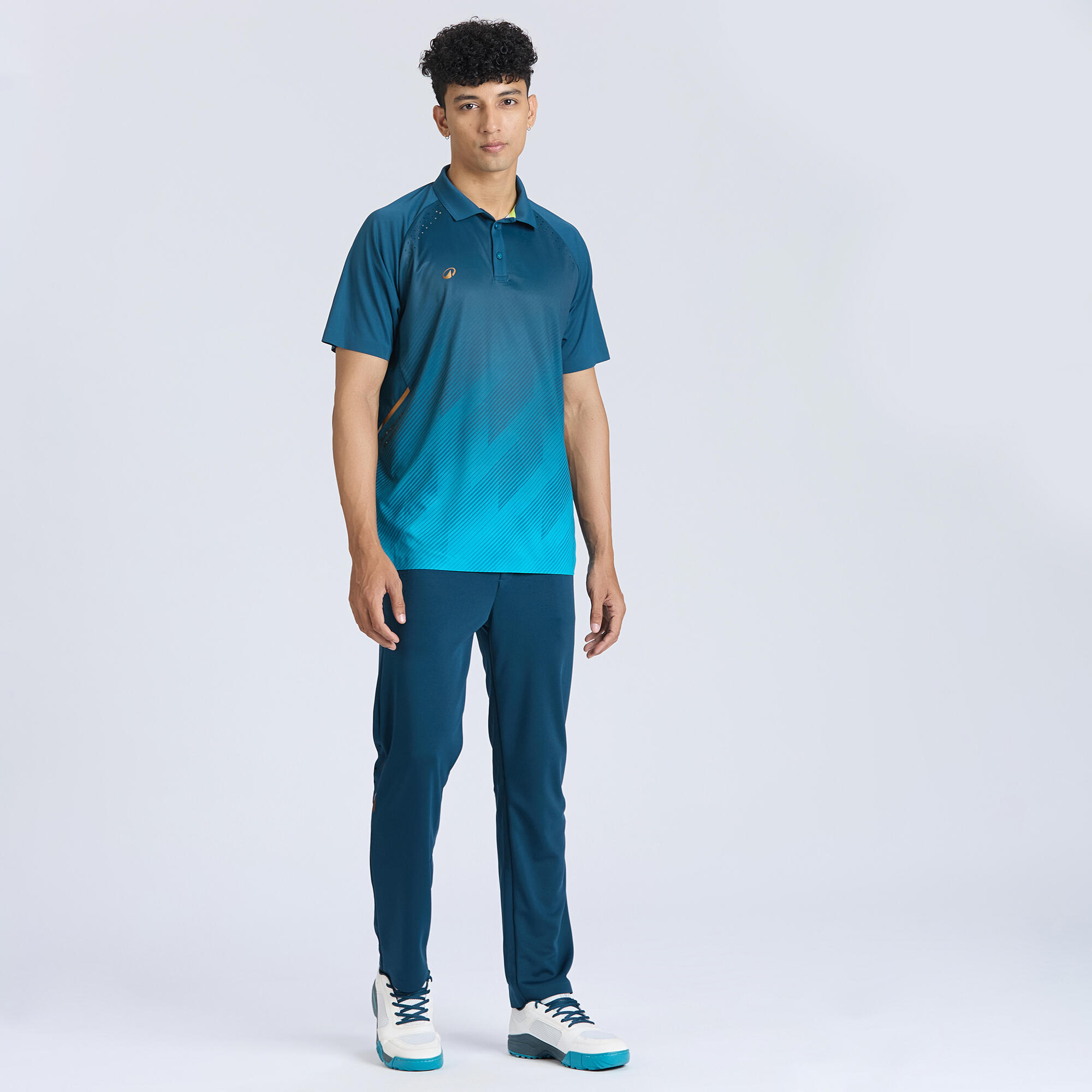 Men Cricket Short Sleeved Polo Shirt Quick Dry CP900 - Turquoise